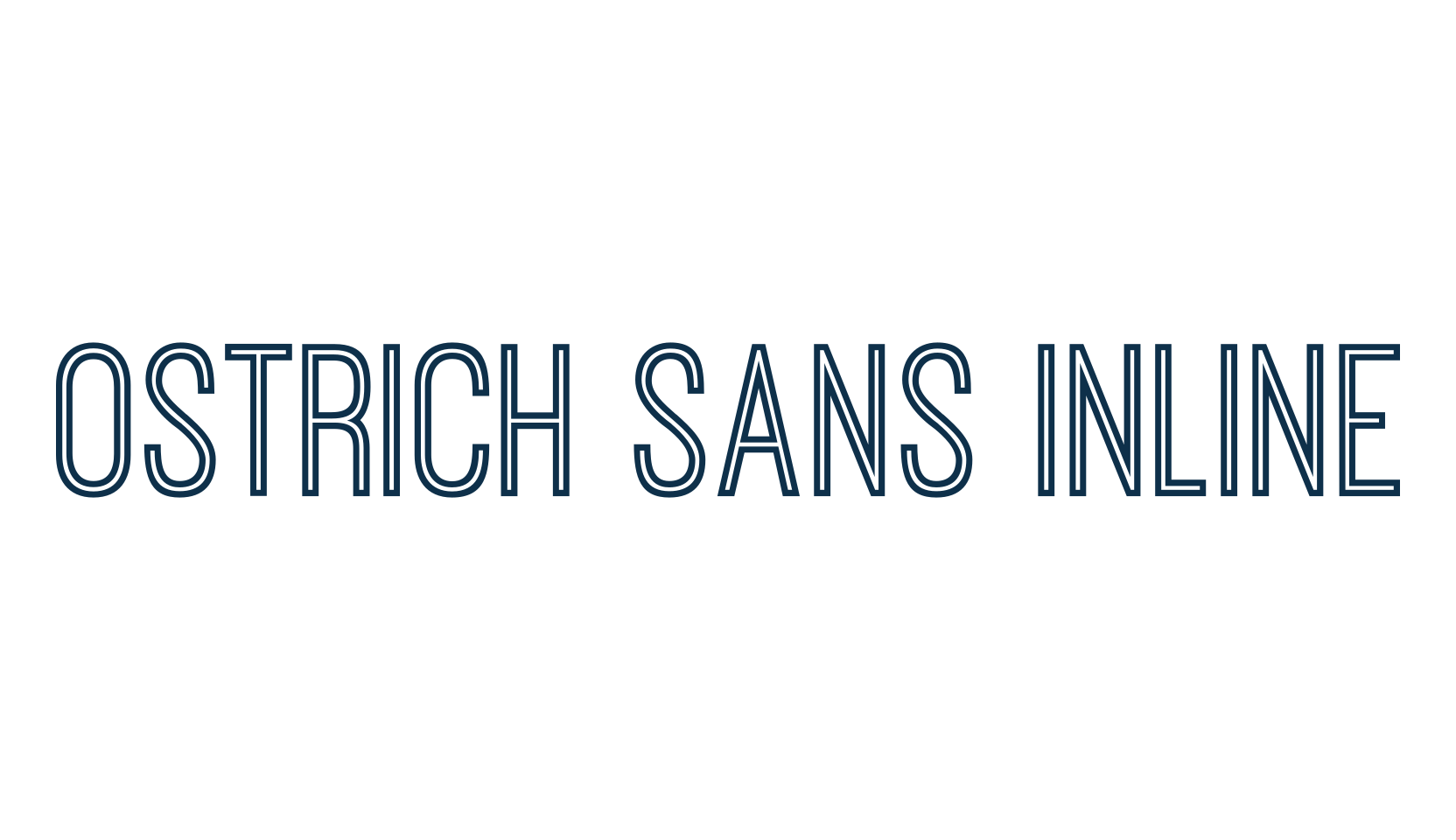 Ostrich Sans Inline, sans serif font preview