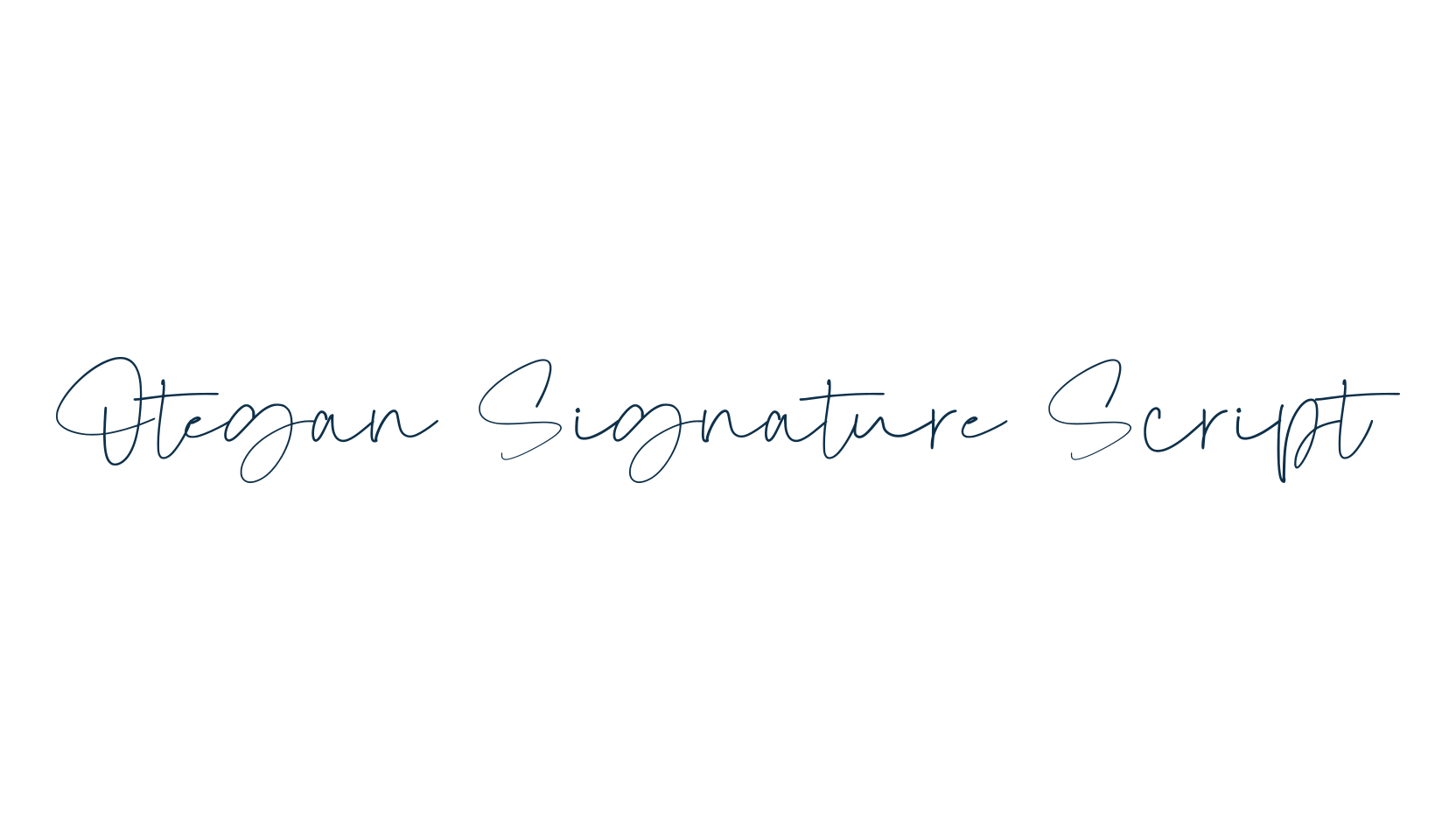 Otegan Signature Script, handwriting font preview
