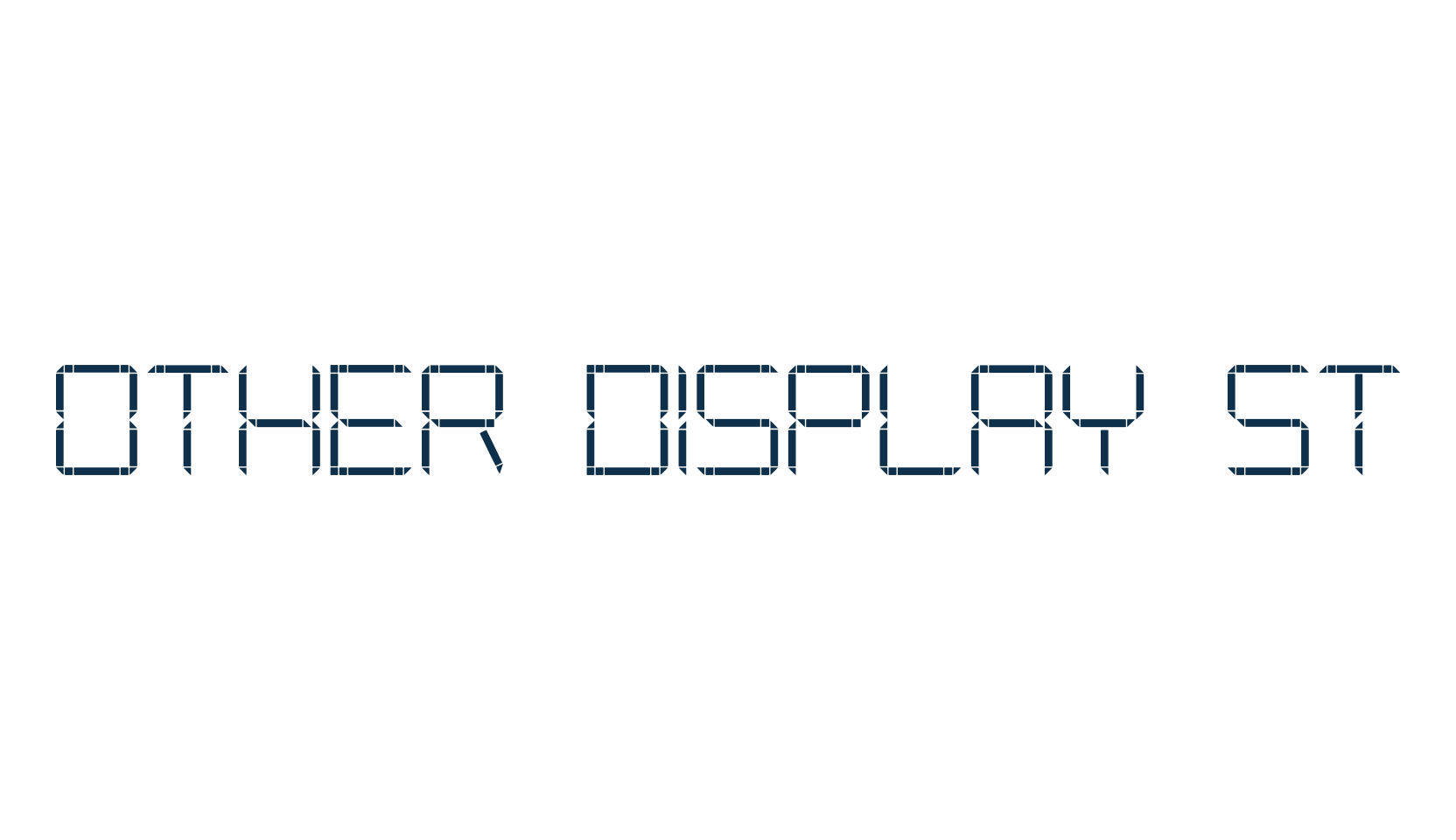 Other Display ST, techno lcd sci-fi font preview