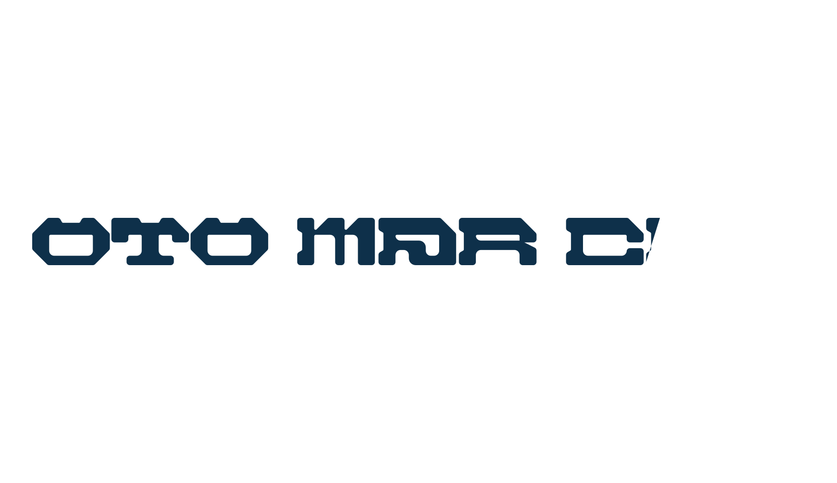 Oto Mar Cus, techno sci-fi font preview