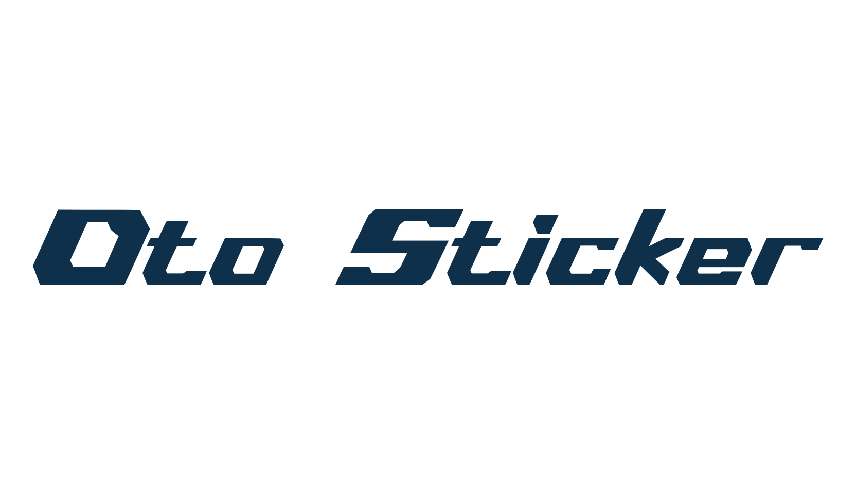 Oto Sticker, fancy various techno sci-fi font preview