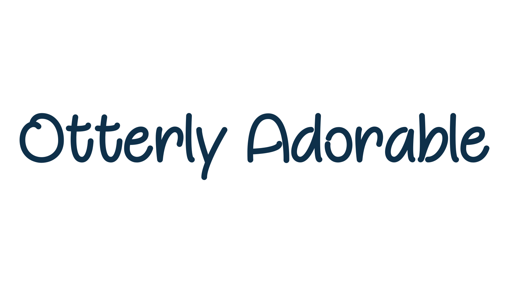 Otterly Adorable, script handwritten fancy decorative calligraphy font preview