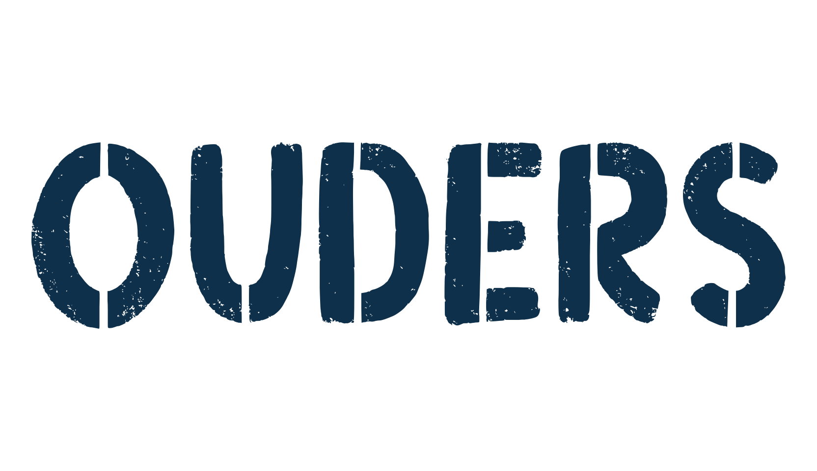 Ouders, stencil, army font preview