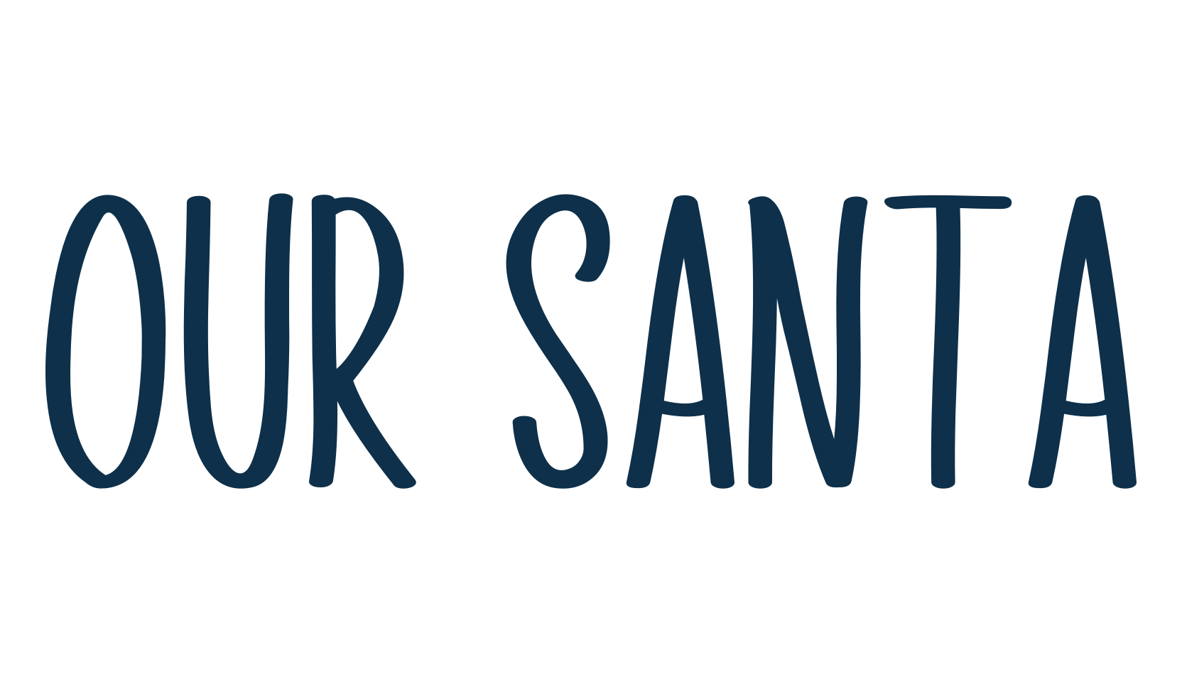 Our Santa, script handwritten fancy decorative calligraphy font preview