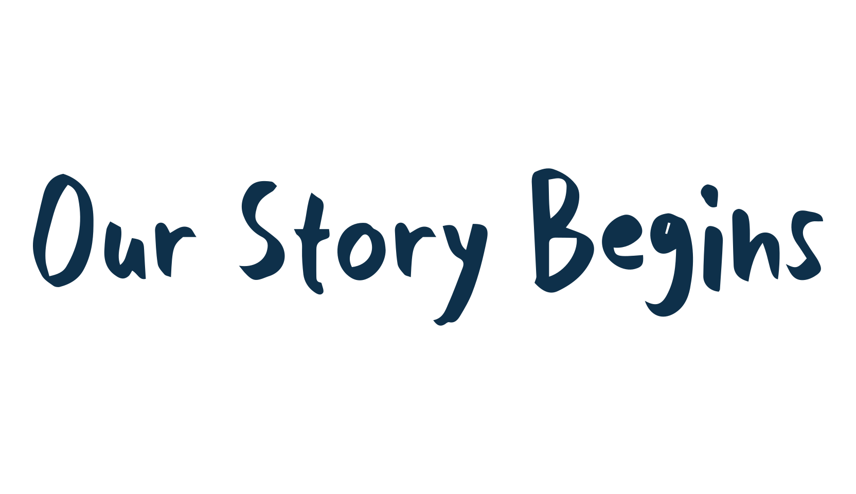 Our Story Begins, handwriting font preview