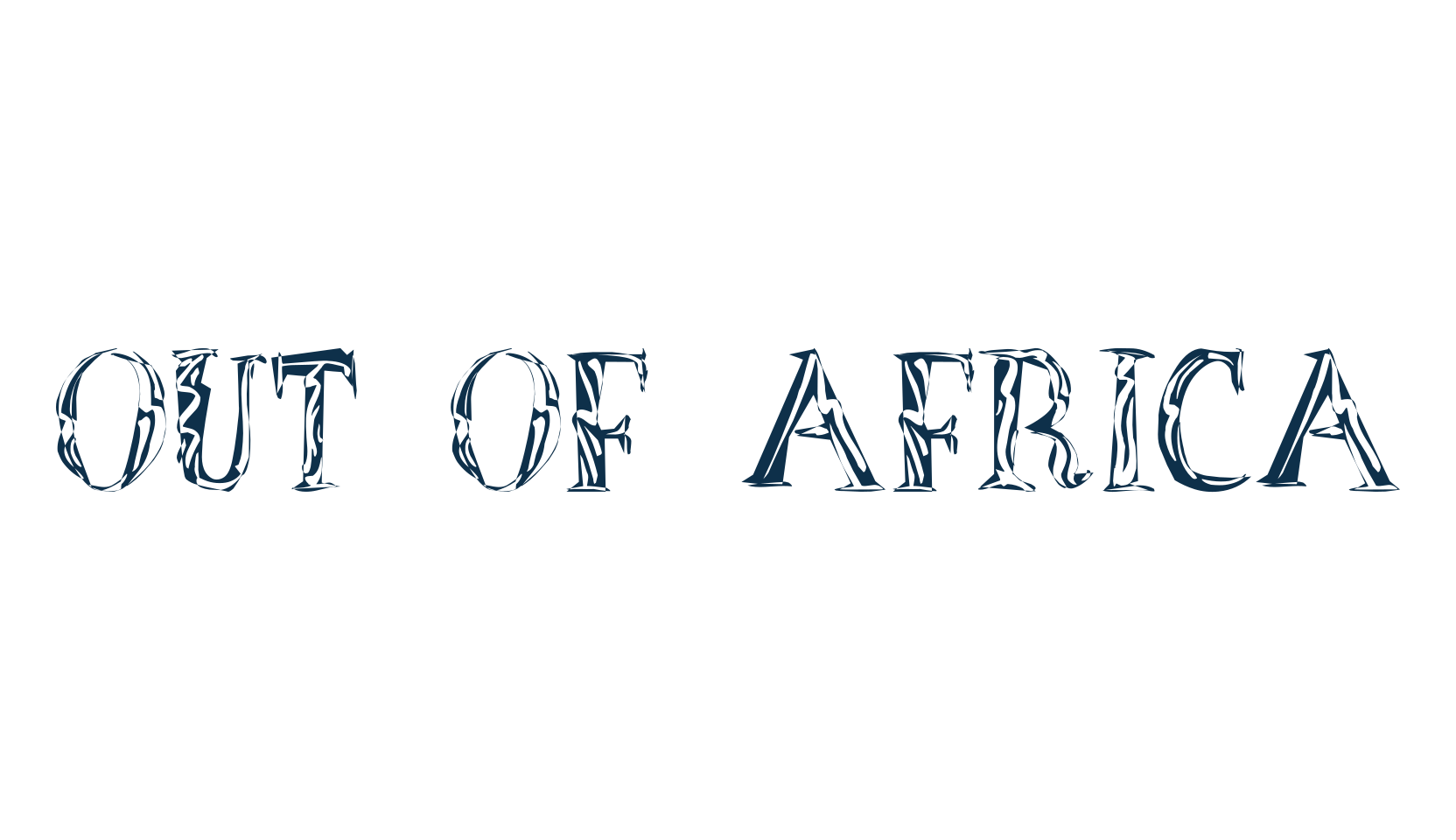 Out of Africa, decorative font preview
