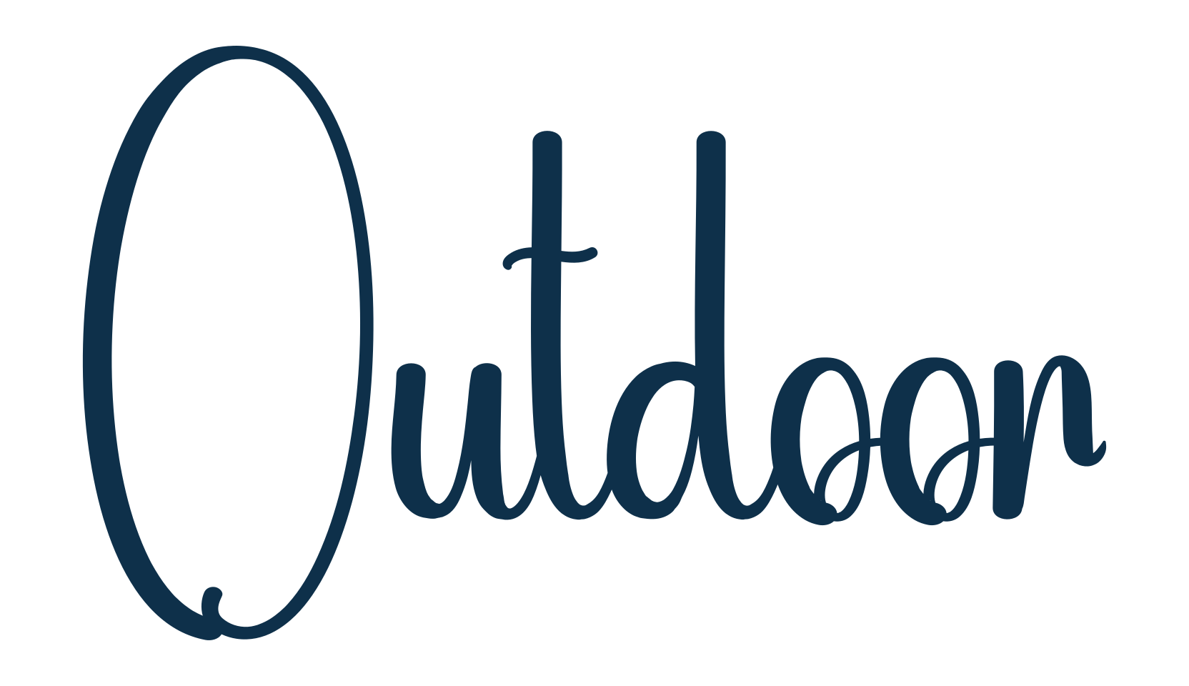 Outdoor, handwriting font preview