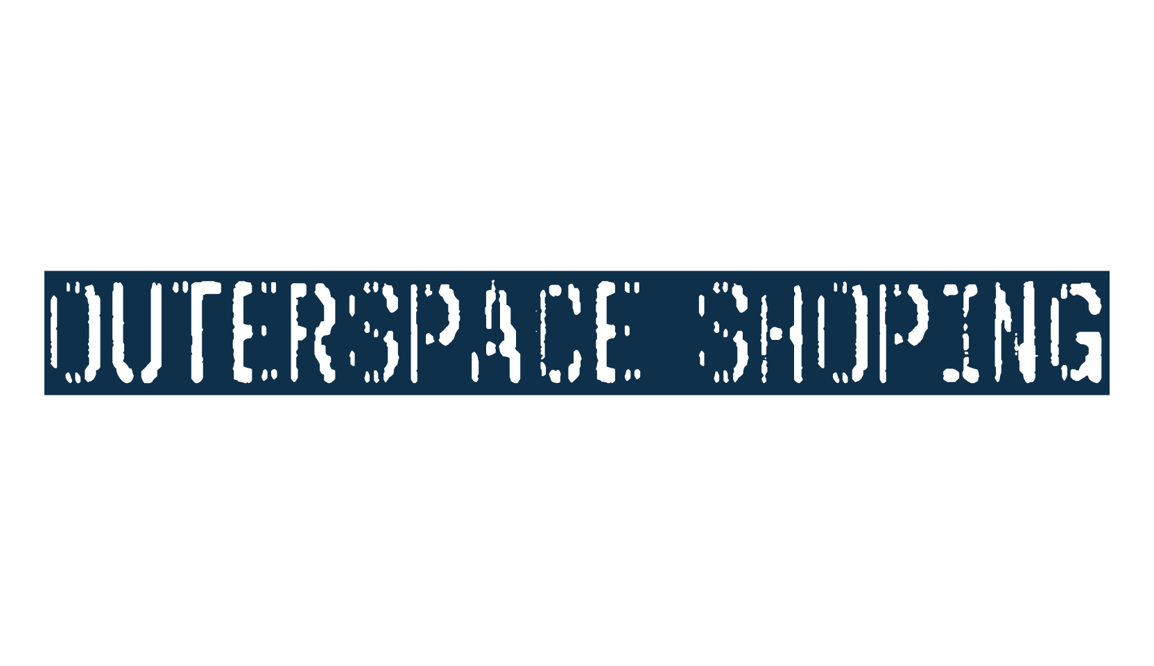 Outerspace Shoping, distorted font preview