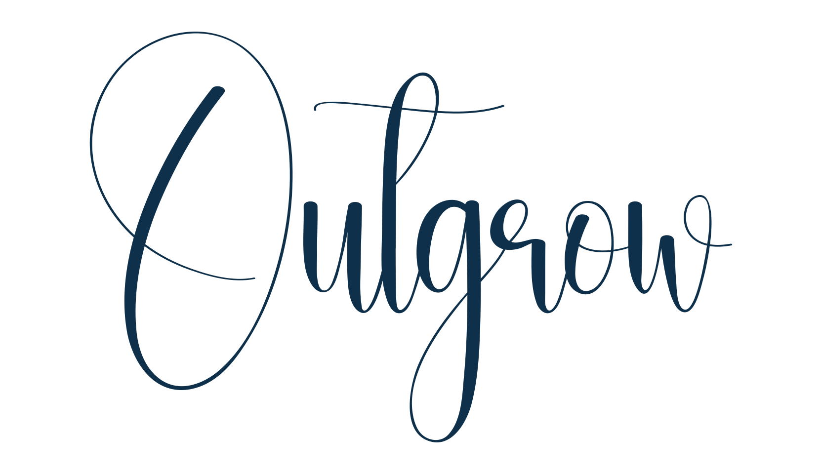Outgrow, calligraphy font preview