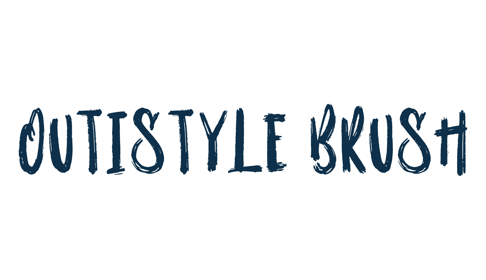 Outistyle Brush, brush font preview