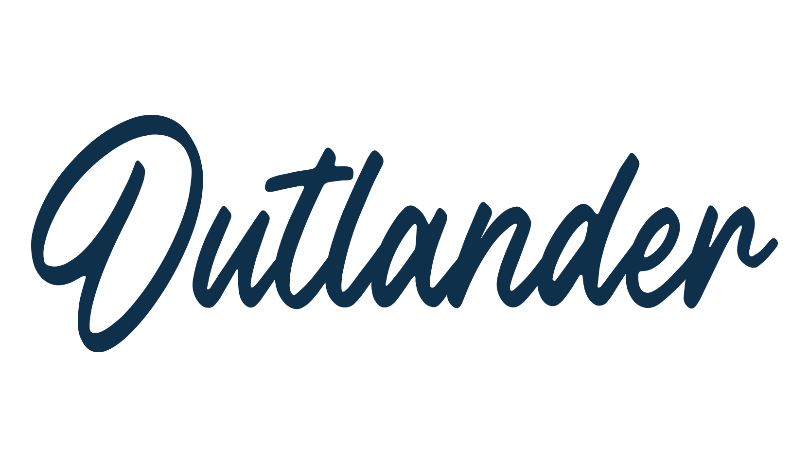 Outlander, script handwritten fancy decorative calligraphy font preview