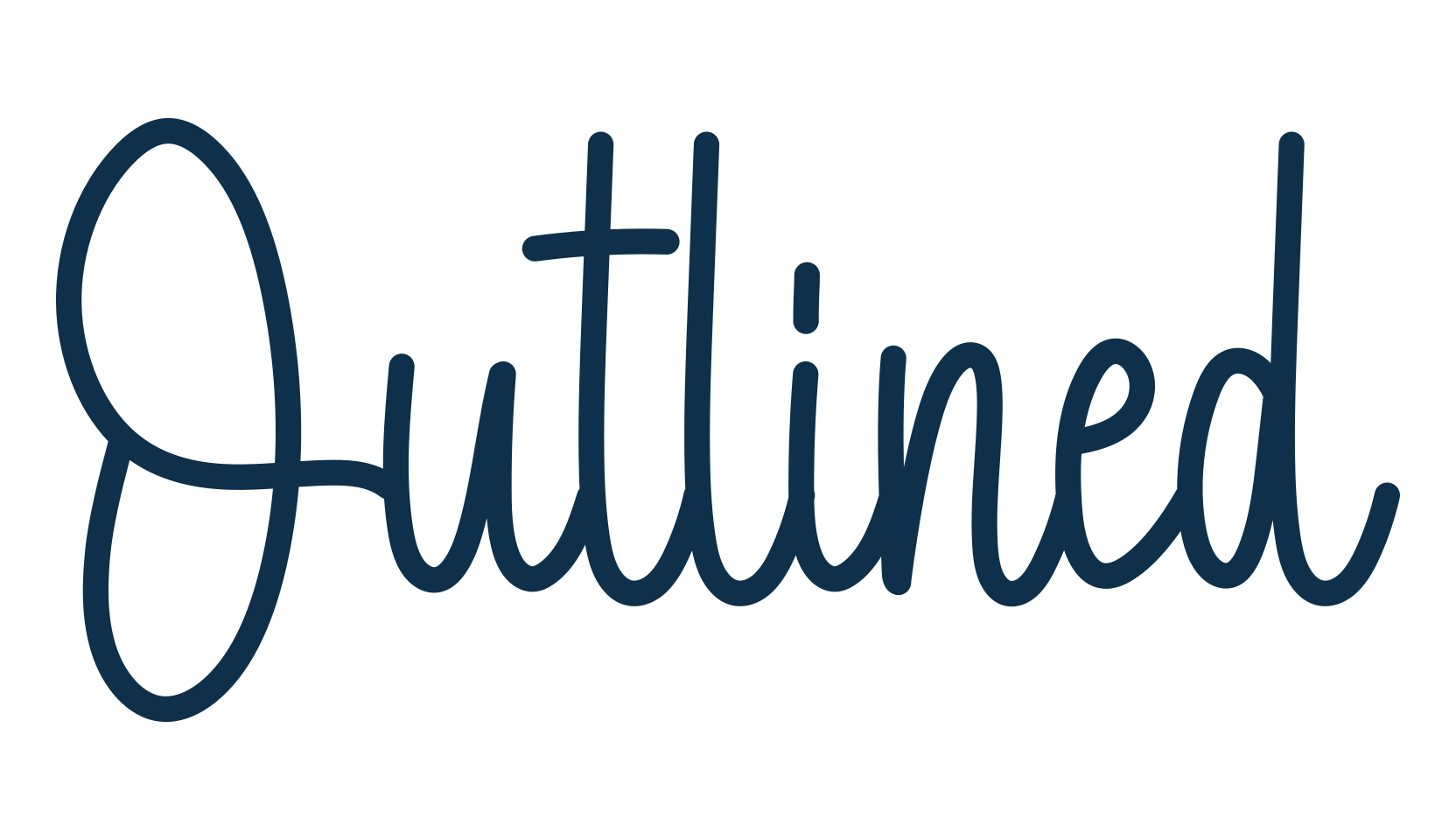 Outlined, script handwritten fancy decorative calligraphy font preview