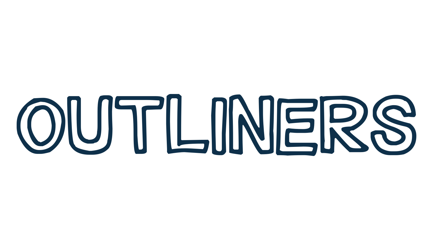 Outliners, fancy cartoon decorative font preview