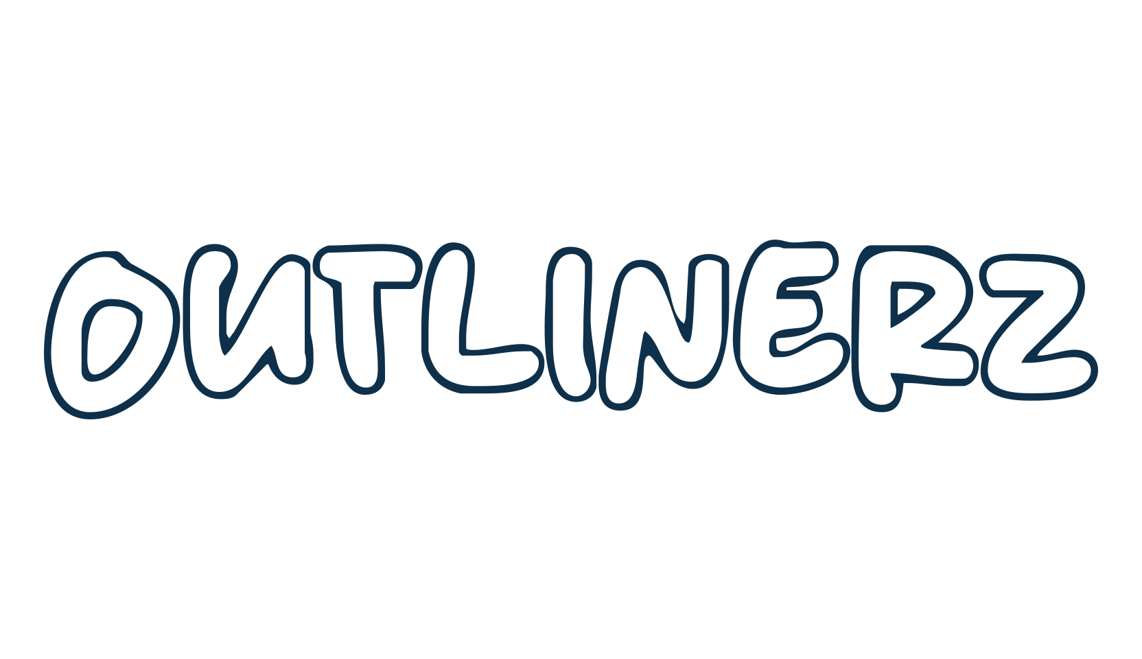 Outlinerz, fancy cartoon decorative font preview