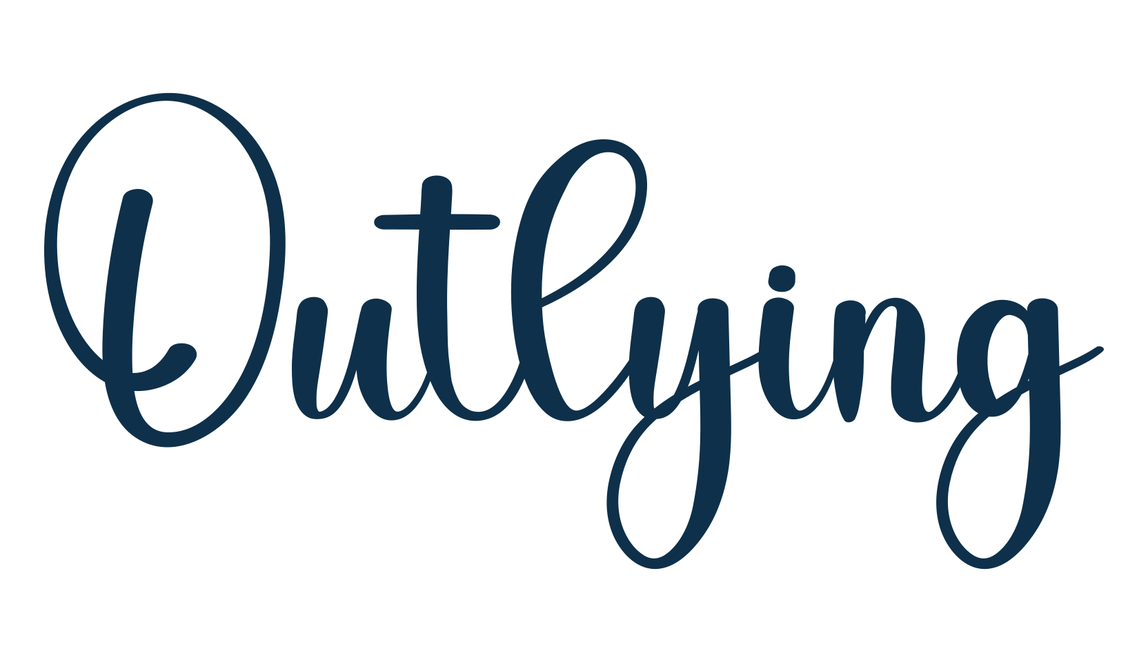 Outlying, script calligraphy fancy decorative font preview