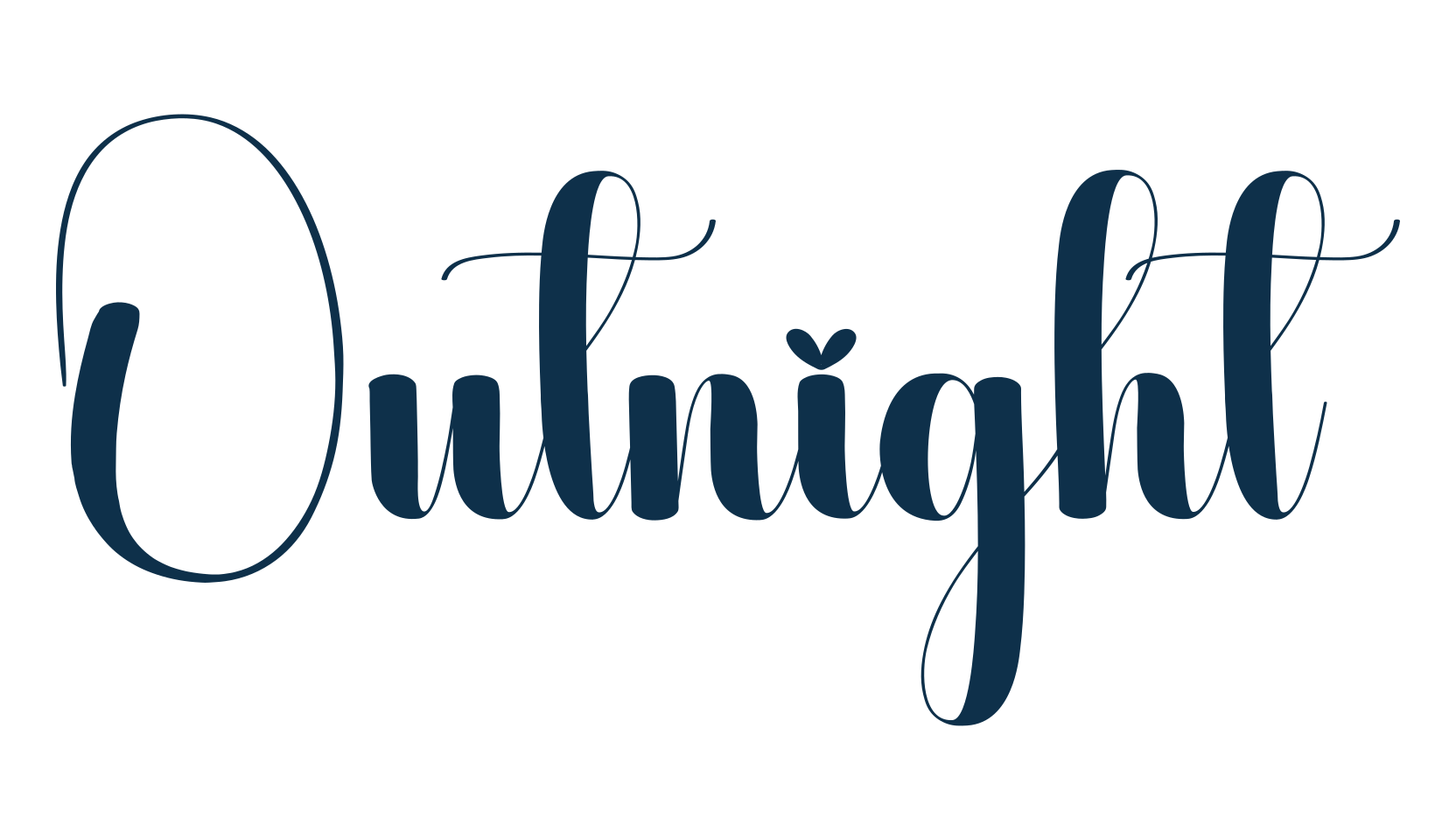 Outnight, fancy decorative font preview