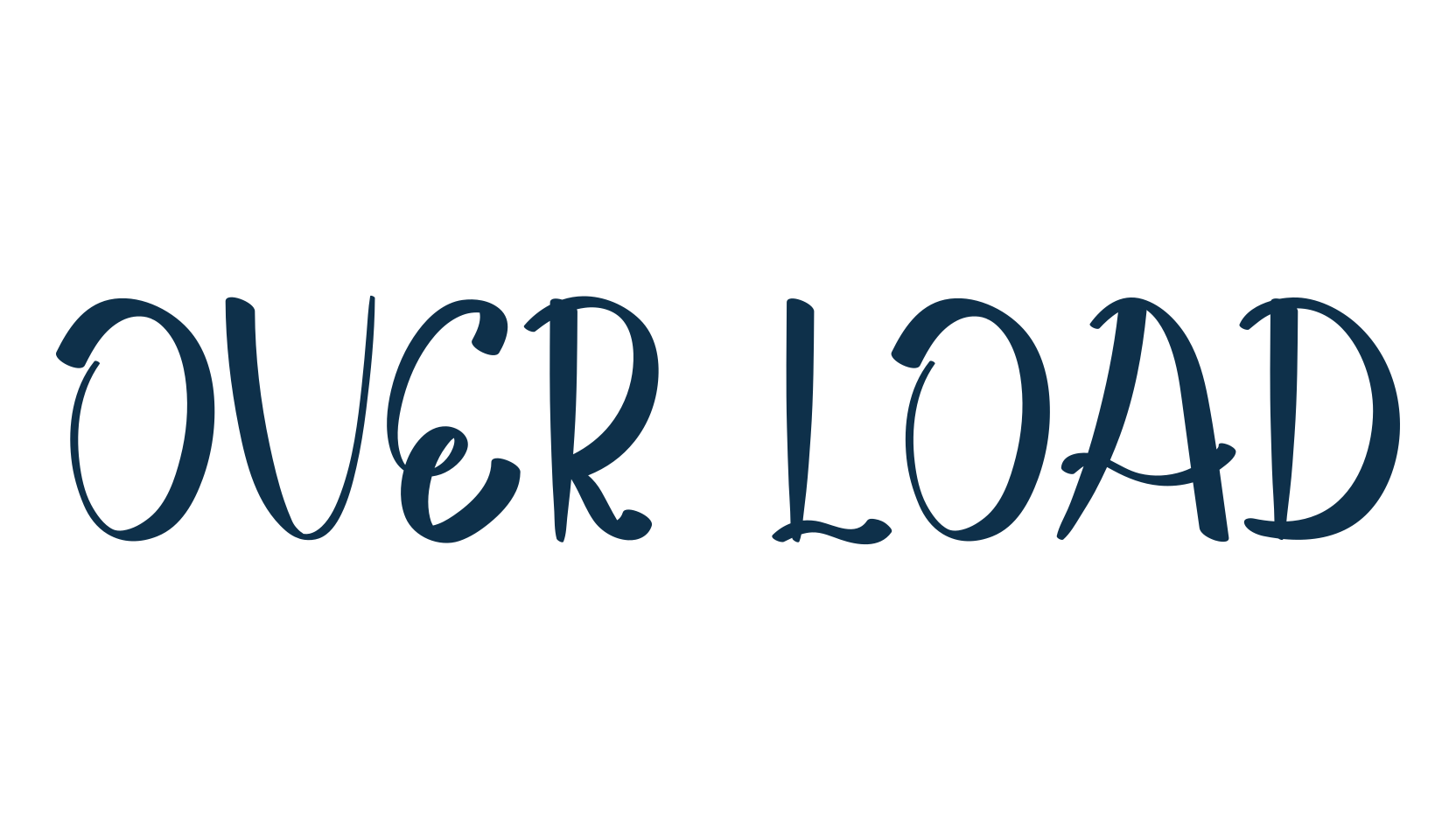 Over Load, fancy decorative font preview