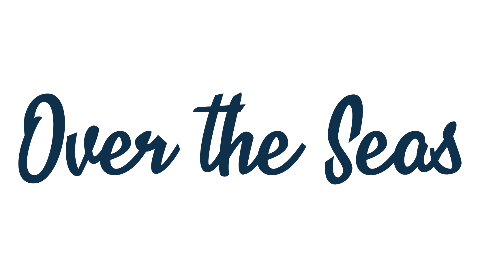 Over the Seas, various font preview