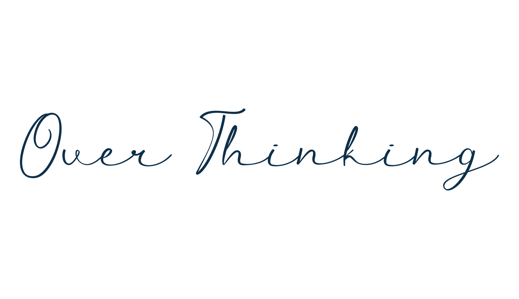 Over Thinking, script handwritten fancy decorative calligraphy font preview