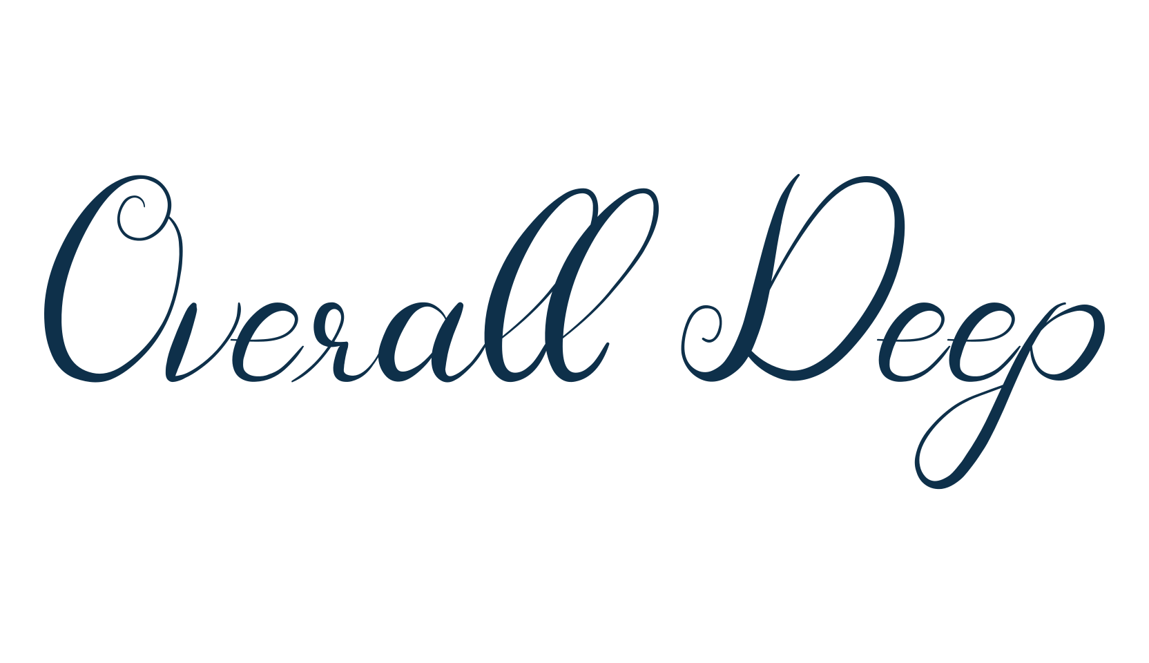 Overall Deep, script handwritten fancy decorative calligraphy font preview