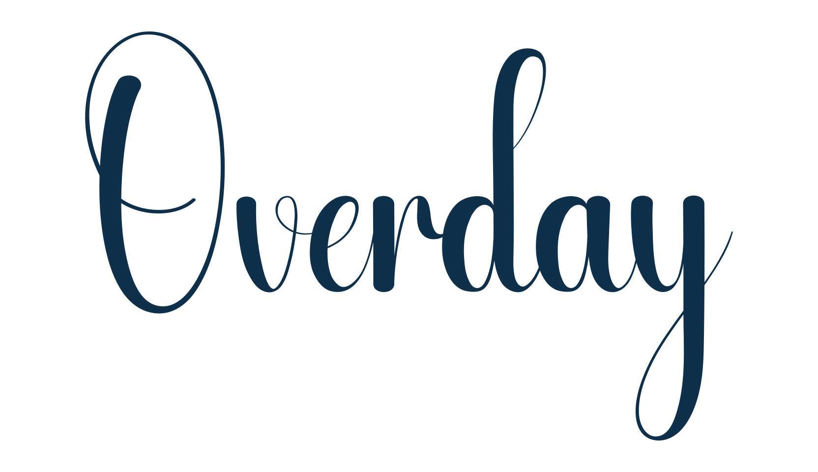 Overday, fancy decorative font preview
