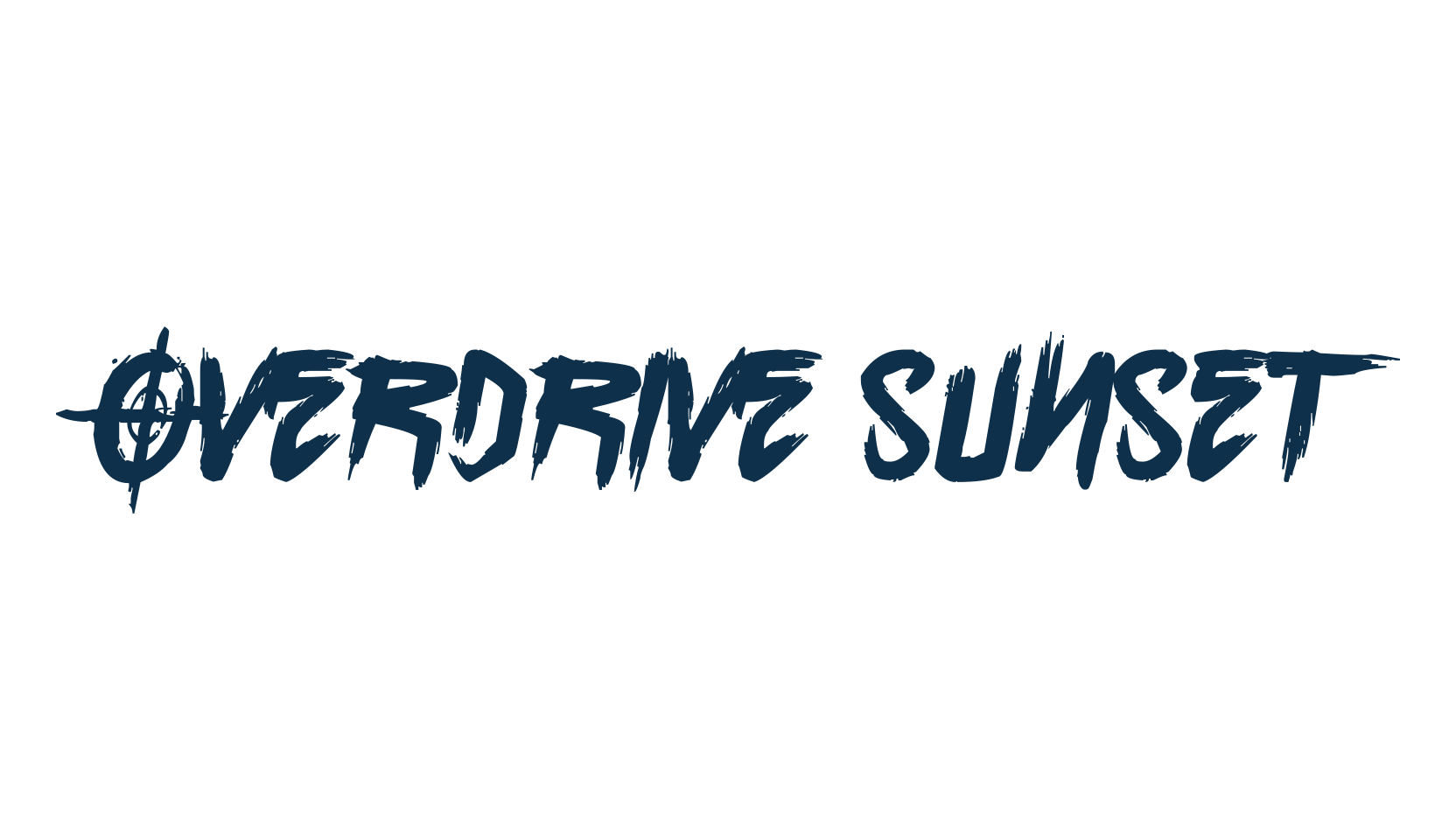 Overdrive Sunset, brush font preview