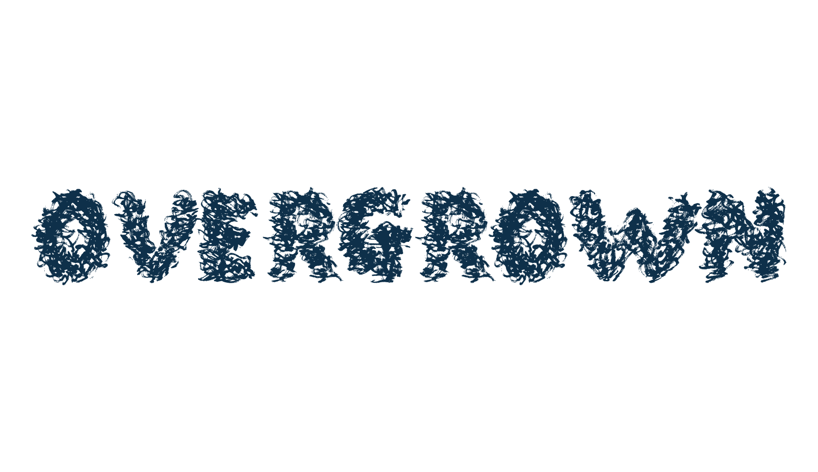 Overgrown, script trash fancy decorative calligraphy font preview