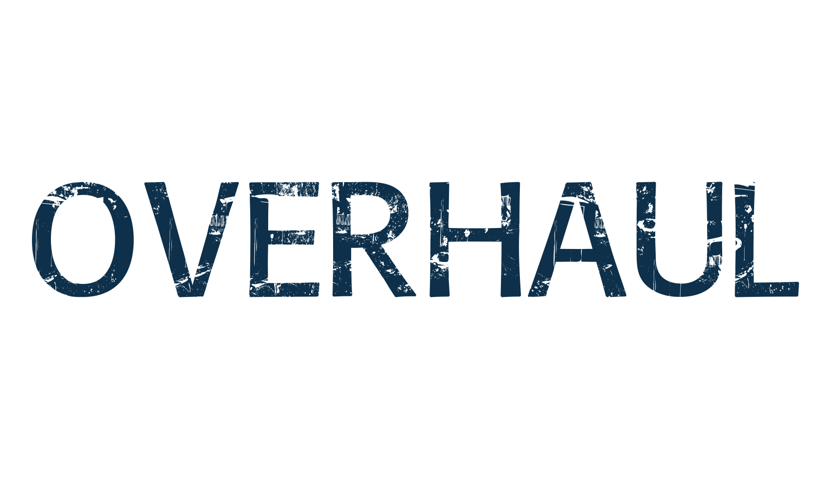 Overhaul, eroded font preview