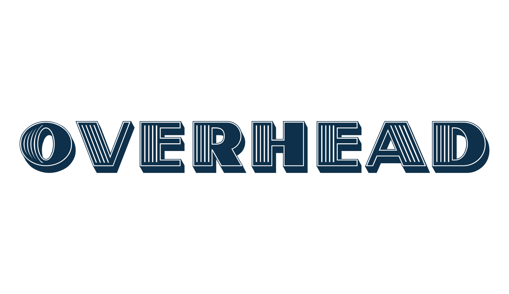 Overhead, fancy retro decorative font preview