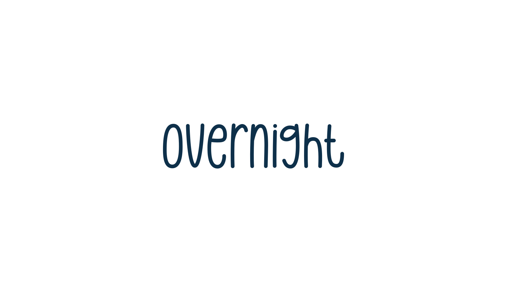 Overnight, handwriting font preview