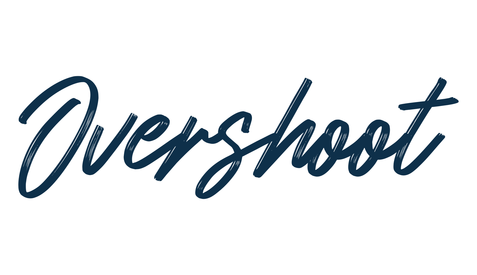Overshoot, brush font preview