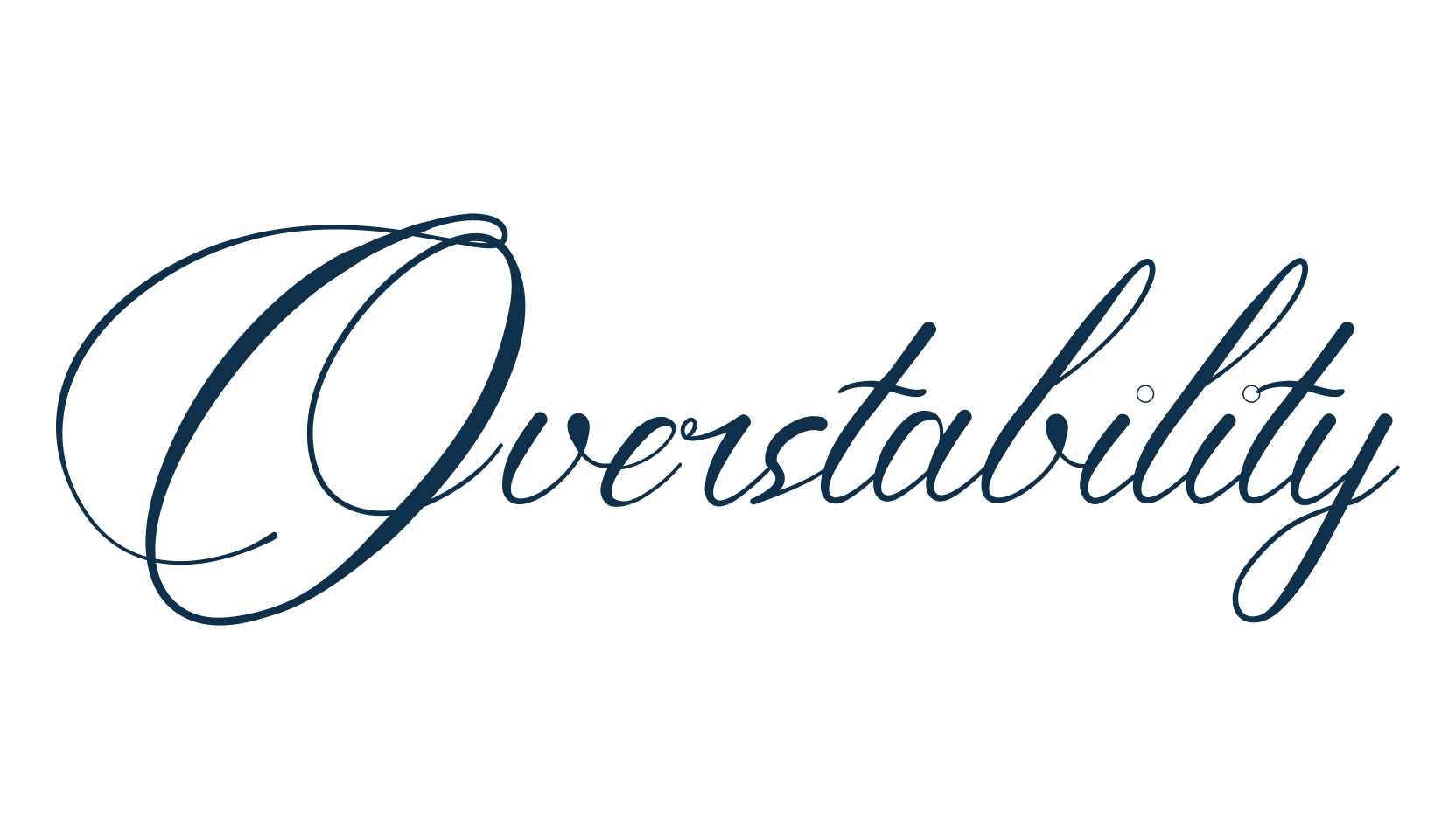 Overstability, calligraphy font preview