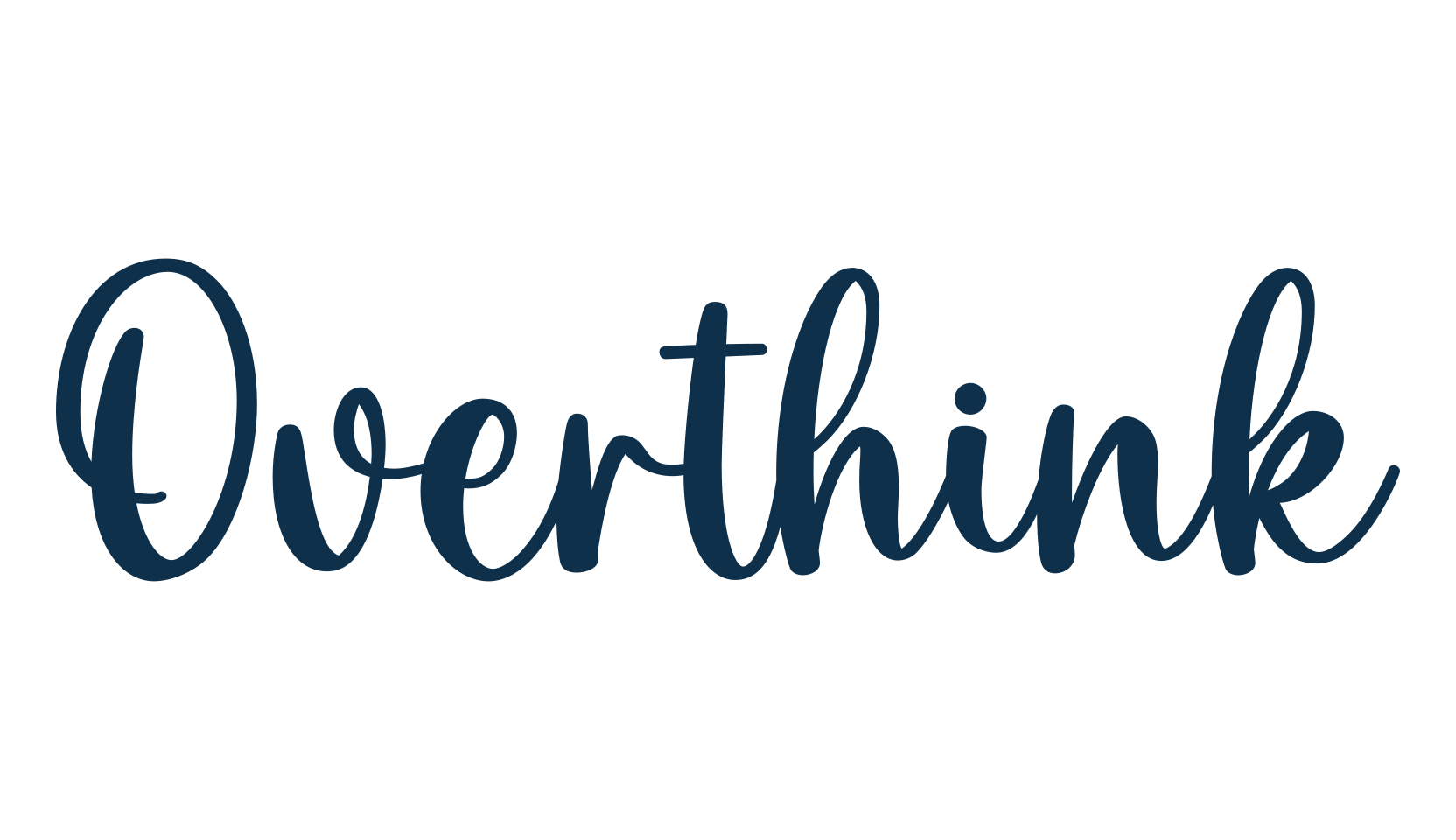 Overthink, script handwritten fancy decorative calligraphy font preview
