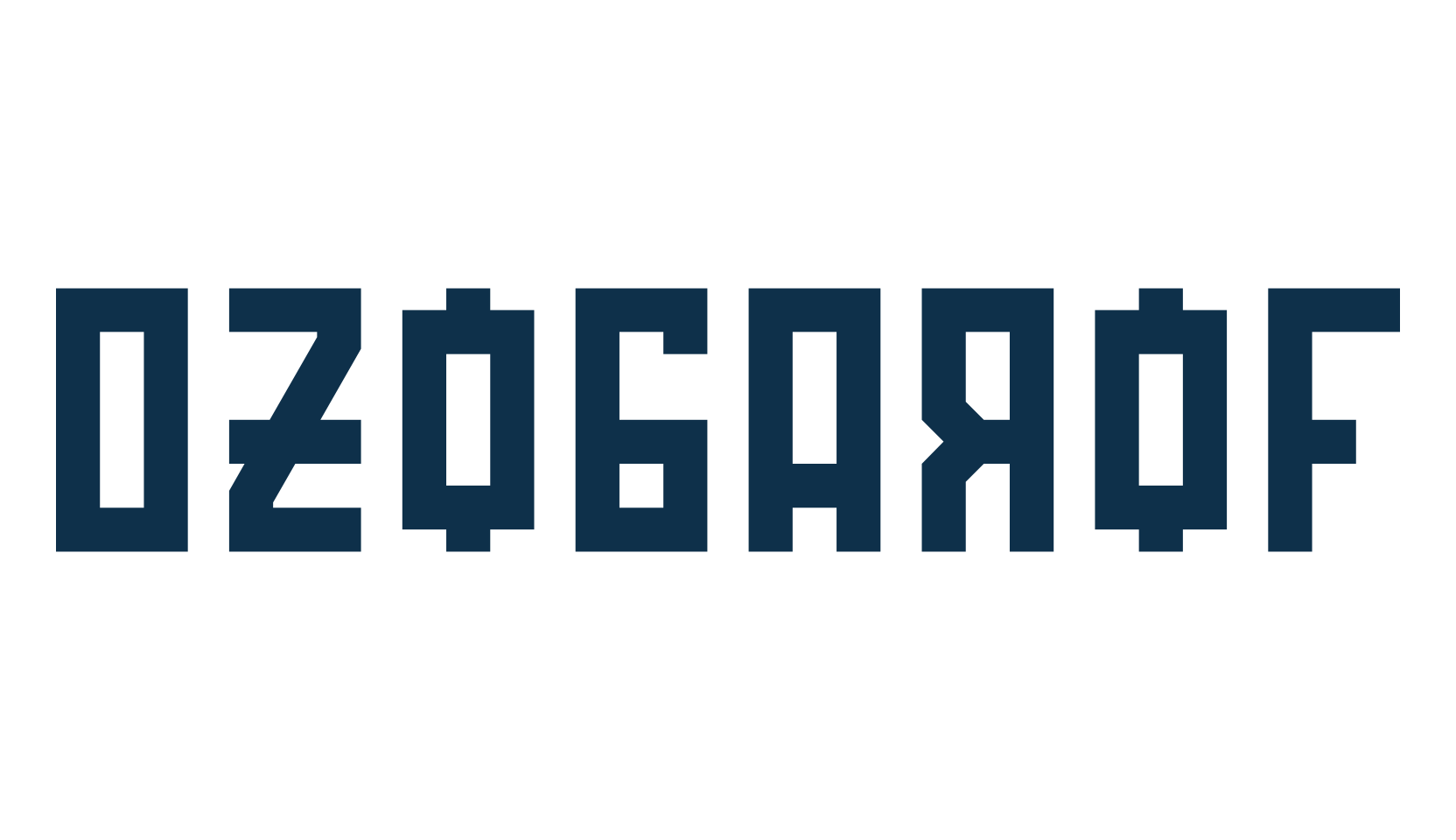 Ozobarof, russian font preview