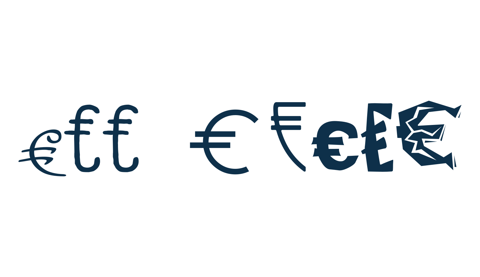 P22 Euros, fancy decorative font preview