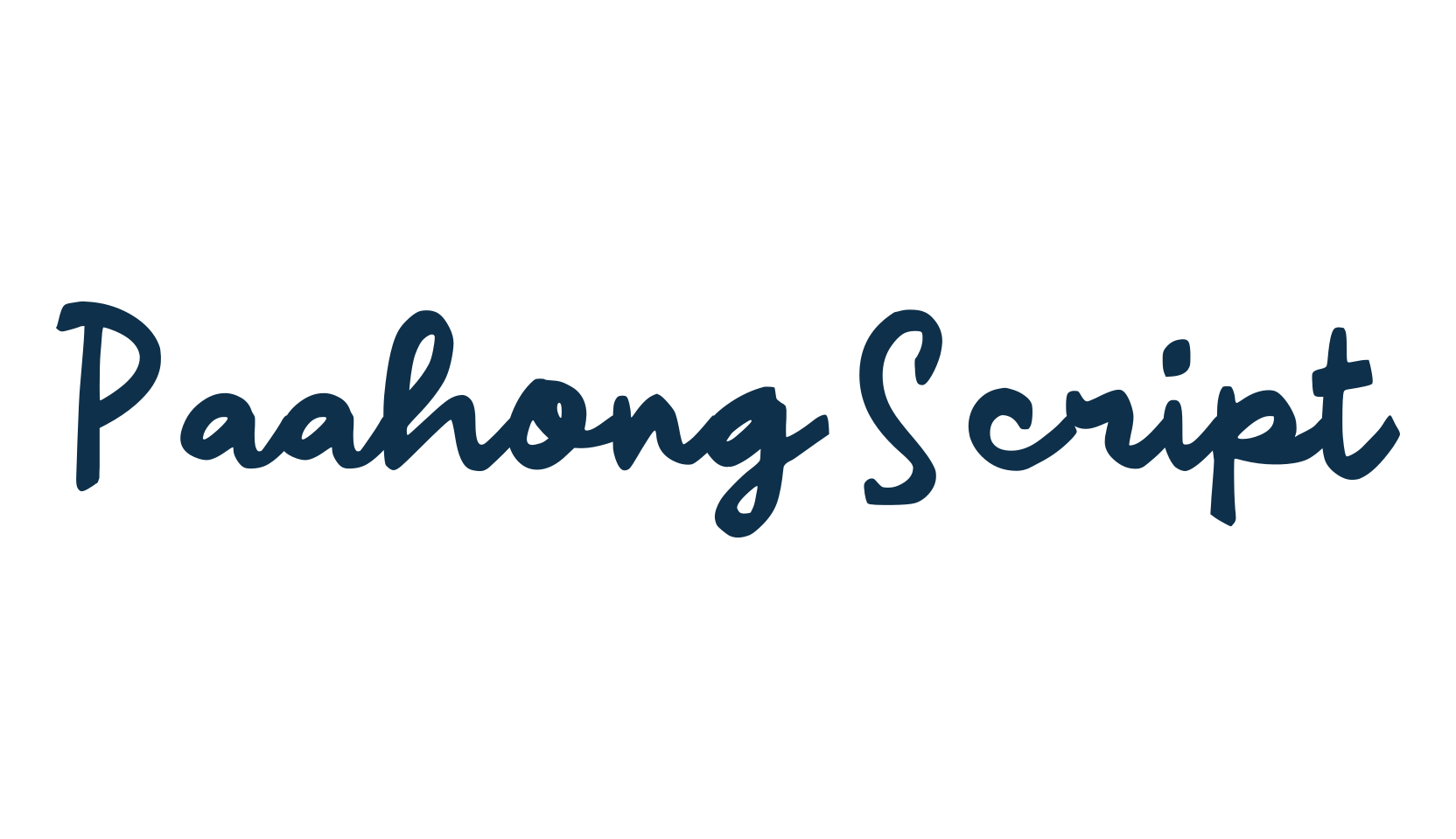 Paahong Script, script handwritten fancy decorative calligraphy font preview