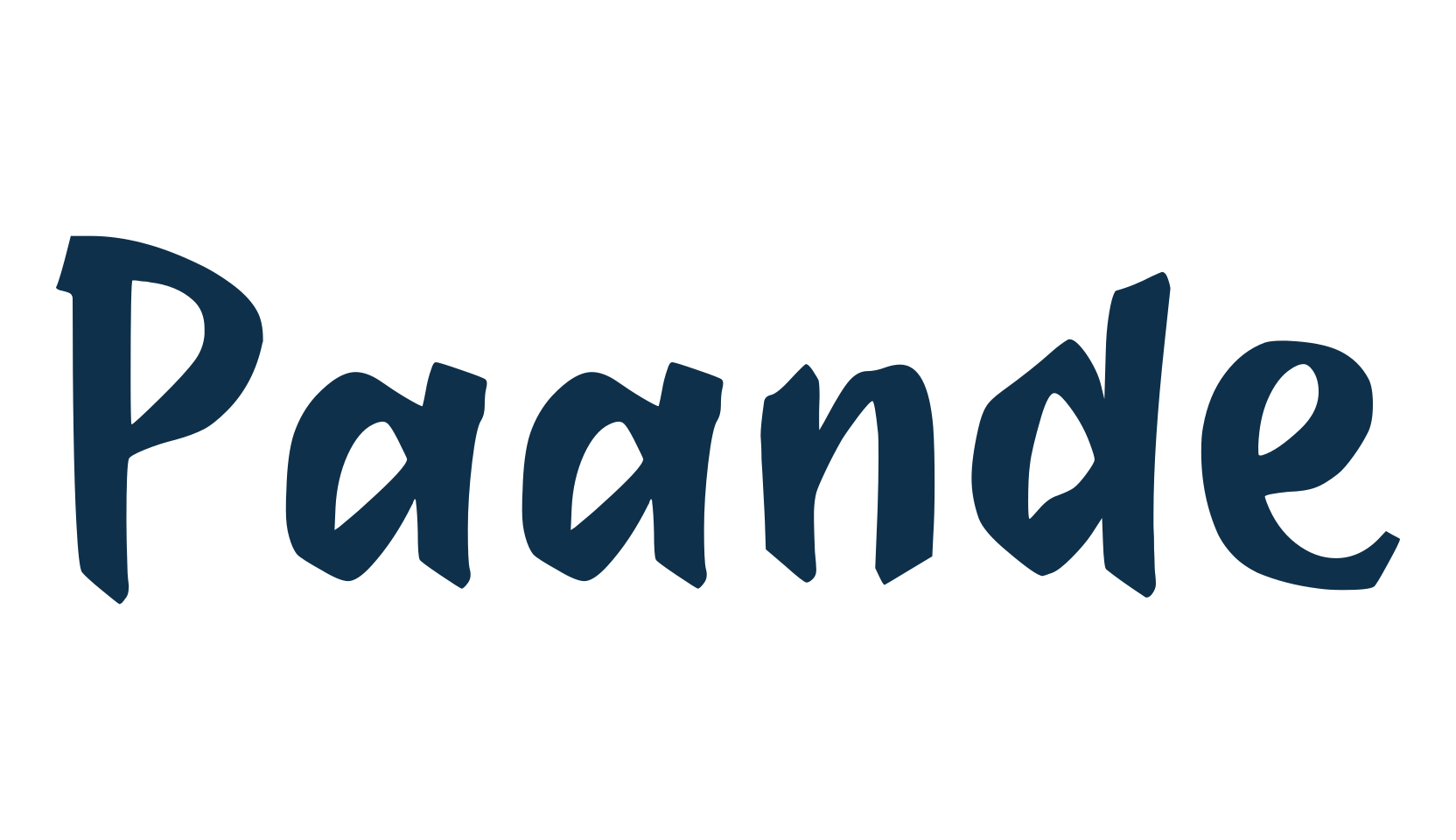 Paande, brush font preview
