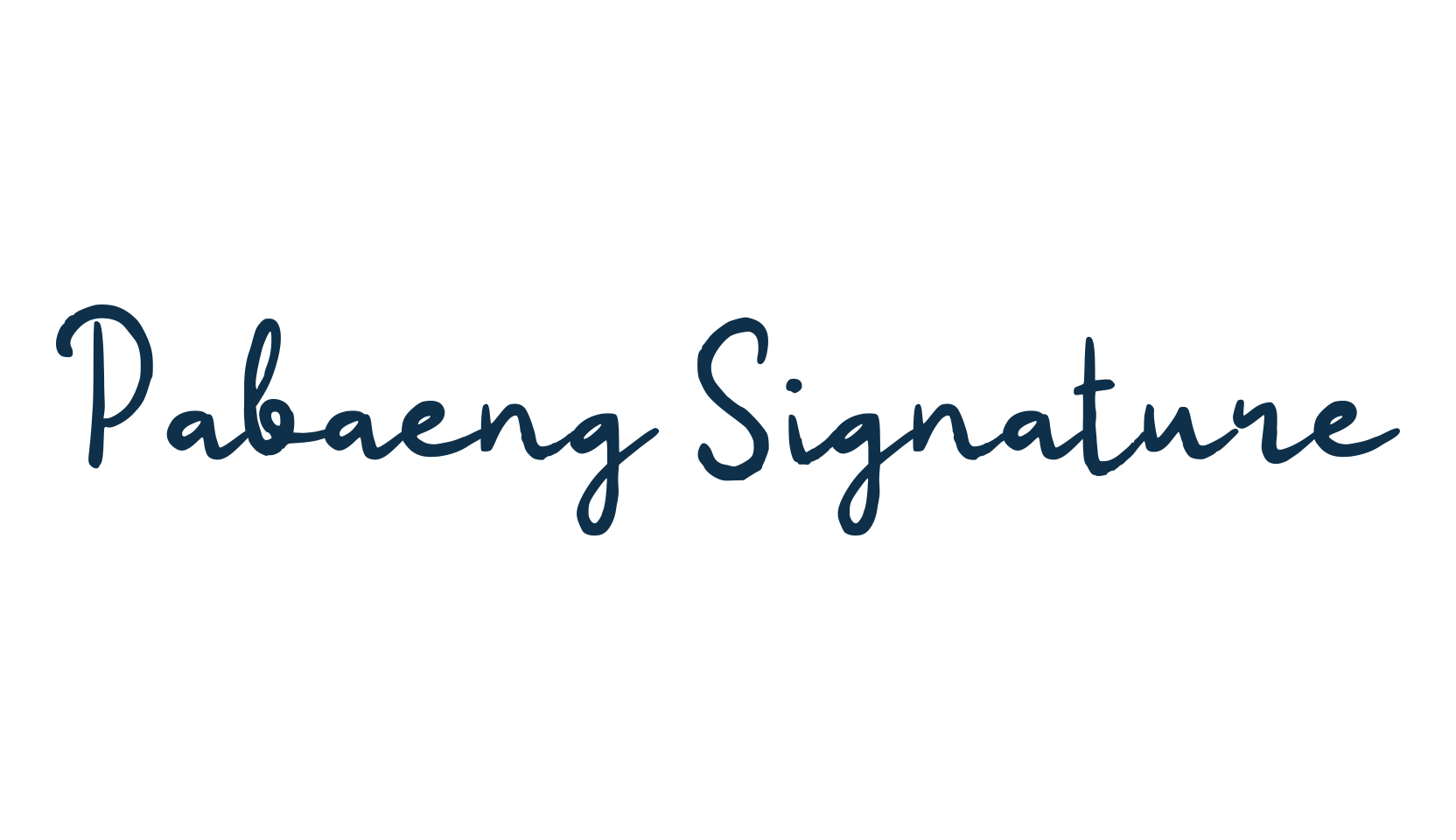 Pabaeng Signature, handwriting font preview