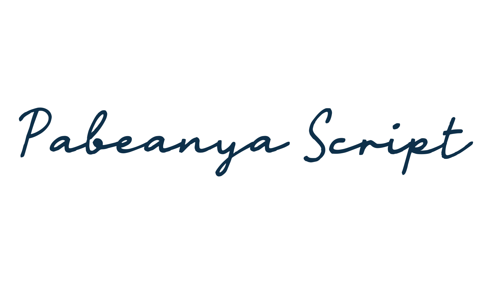 Pabeanya Script, script handwritten fancy decorative calligraphy font preview