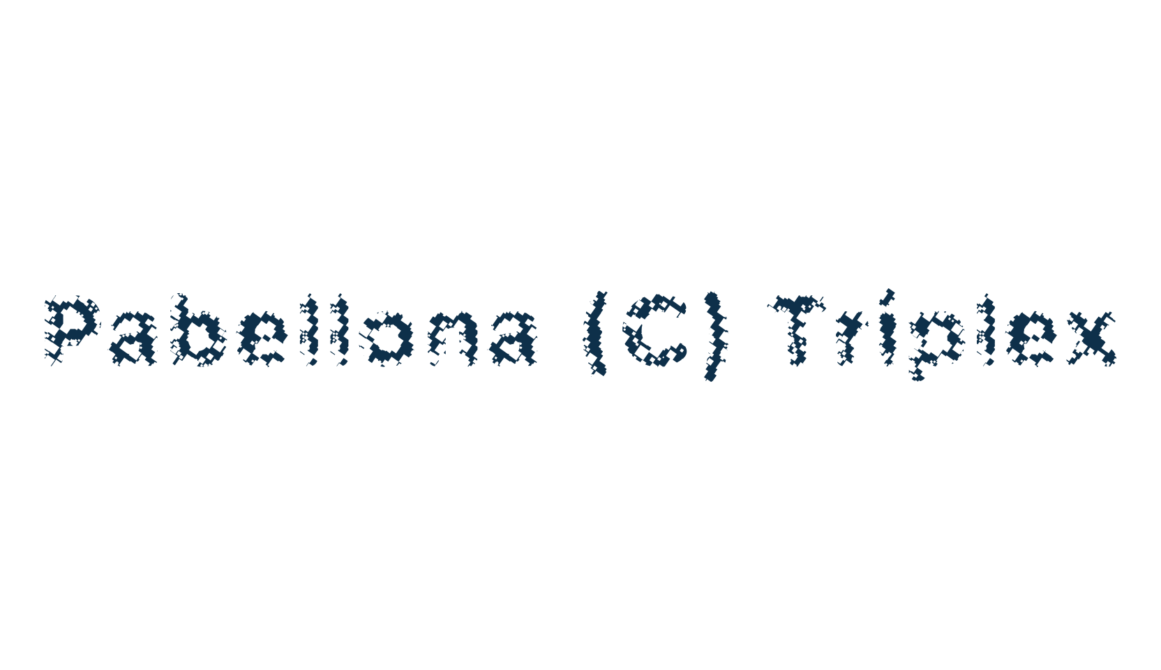 Pabellona (C) Tríplex, fancy destroy decorative font preview