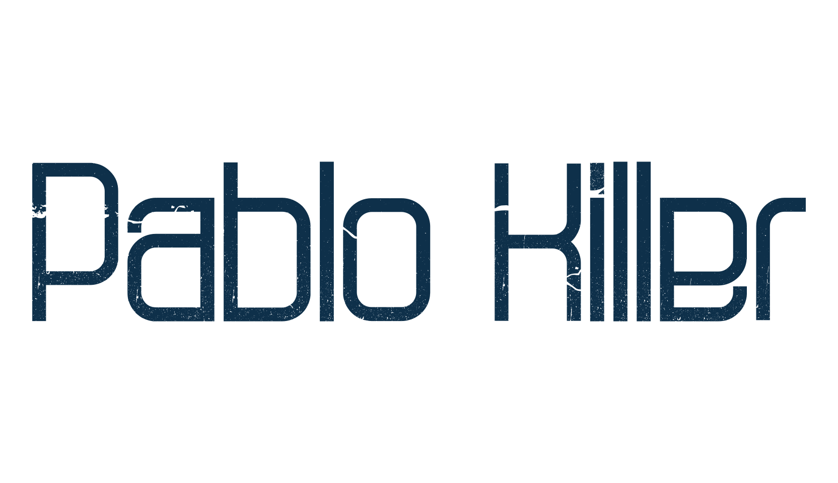 Pablo Killer, eroded font preview