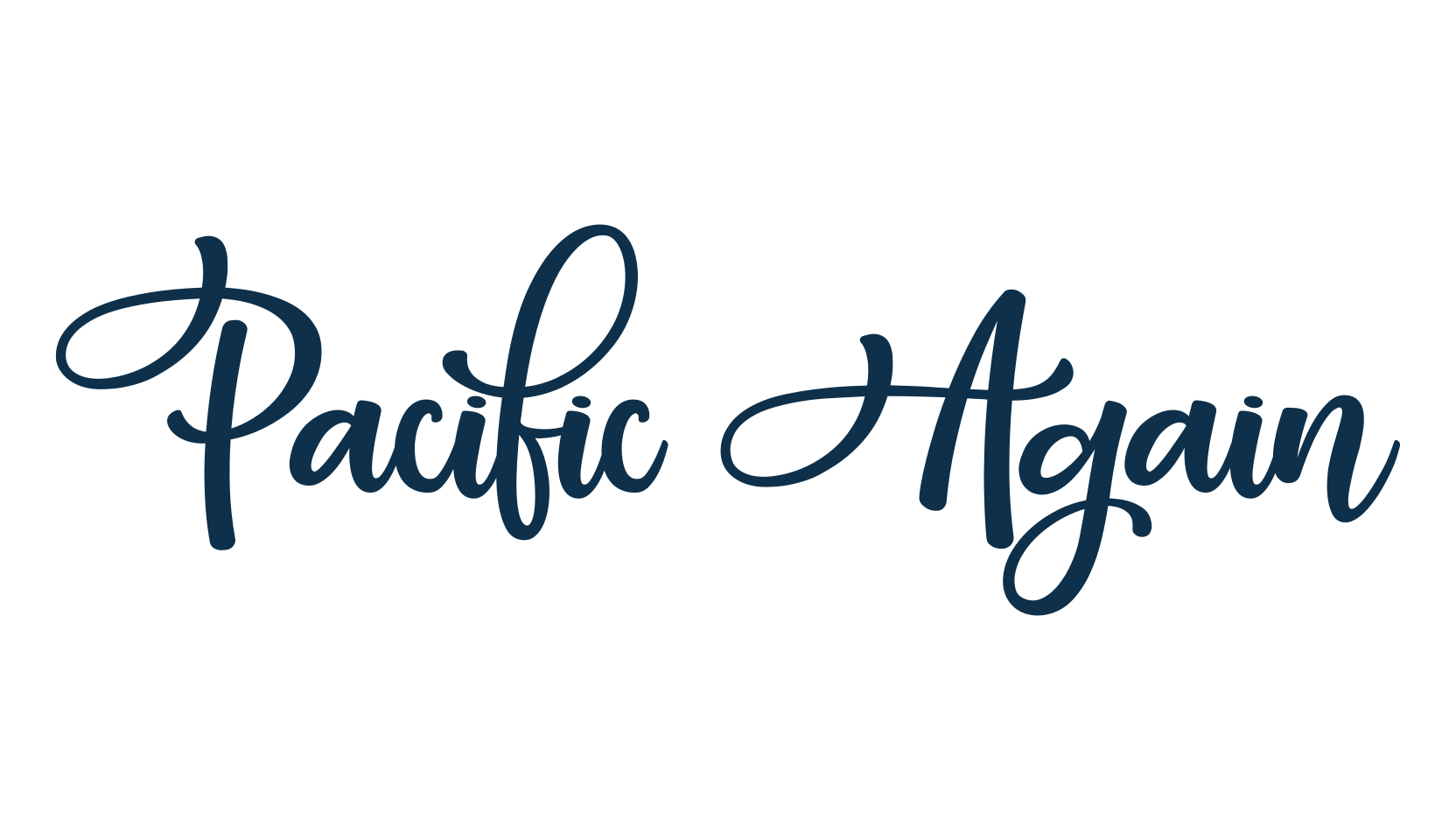 Pacific Again, calligraphy font preview