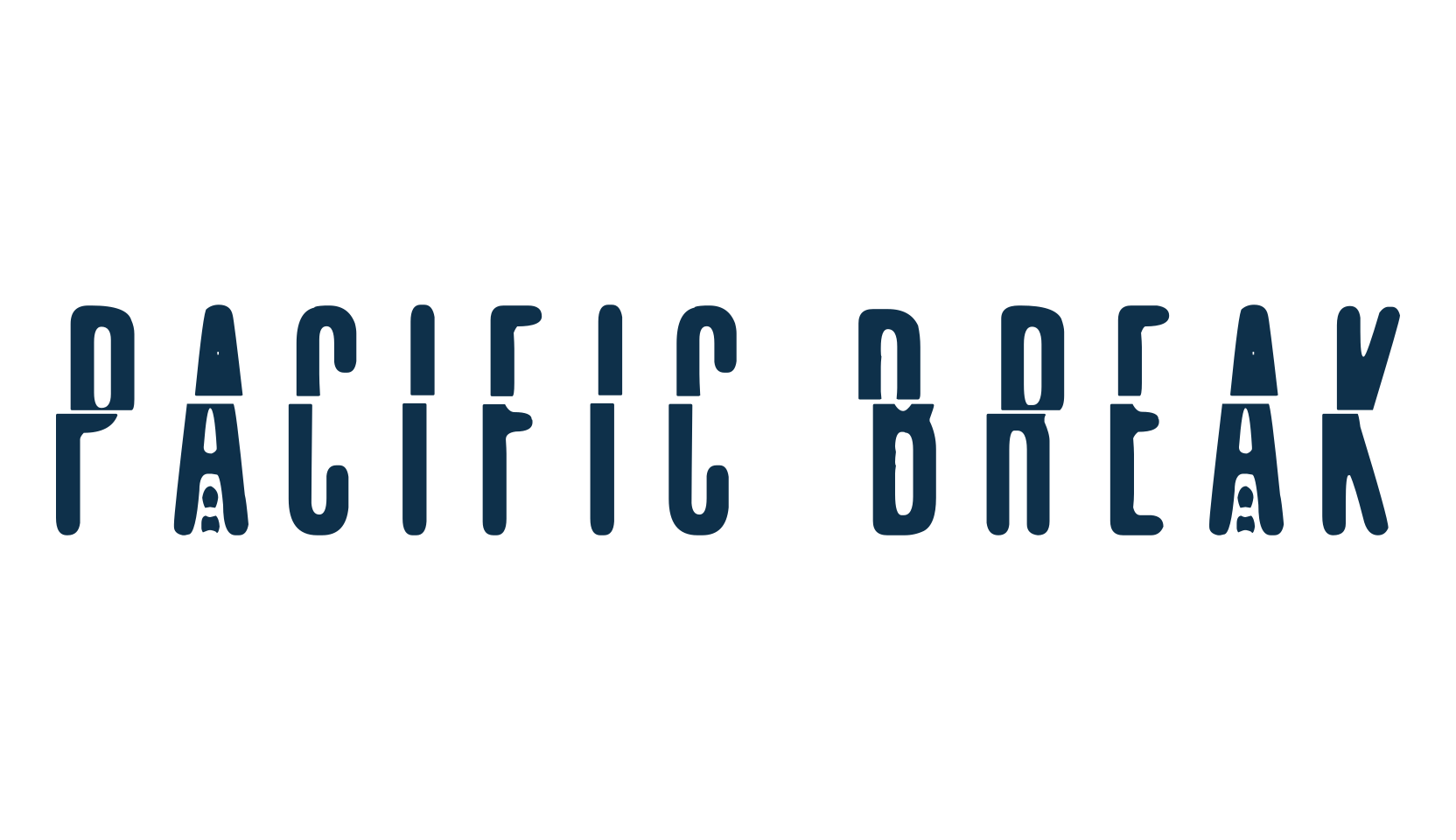 Pacific Break, distorted font preview