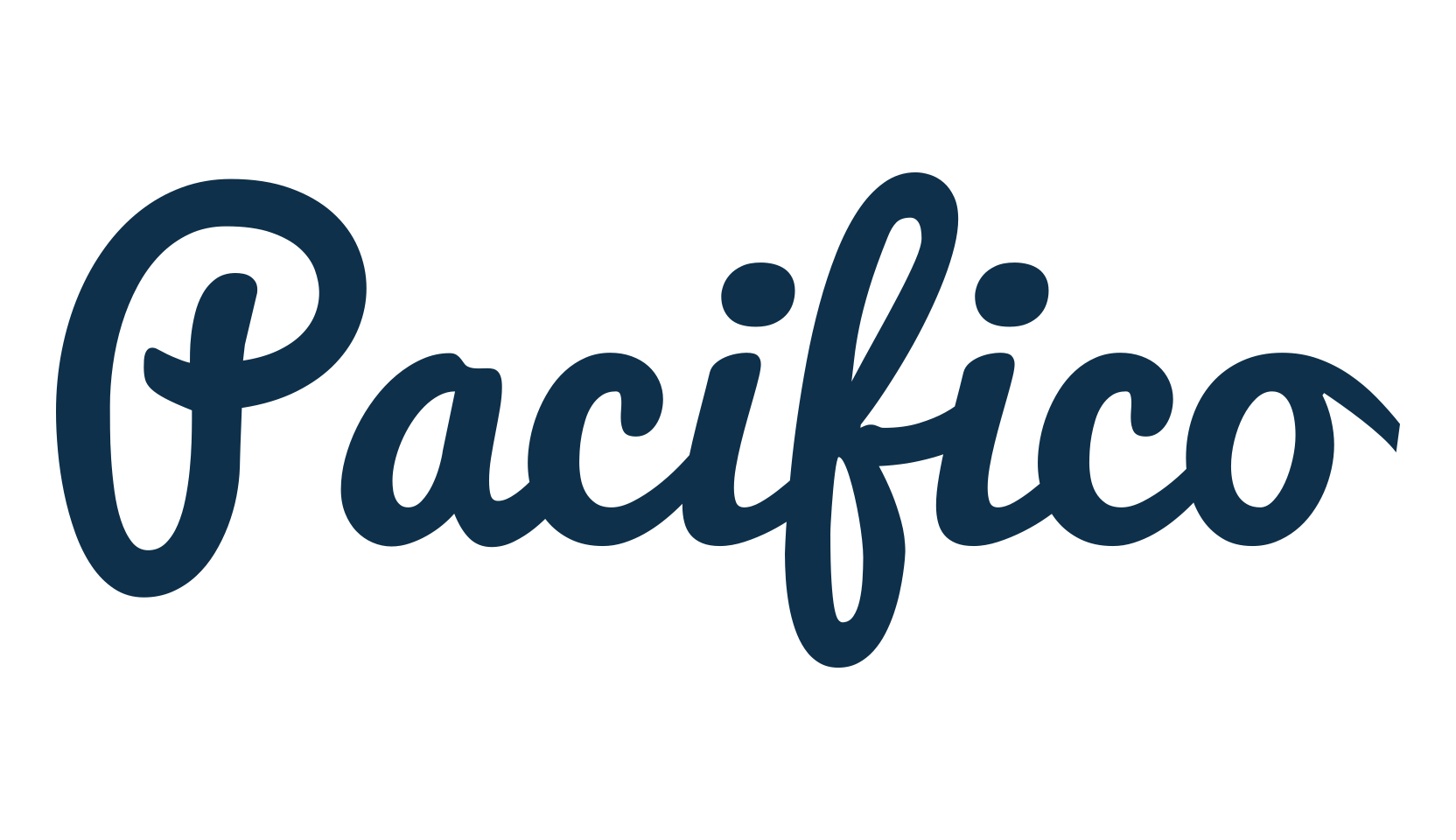 Pacifico, various font preview