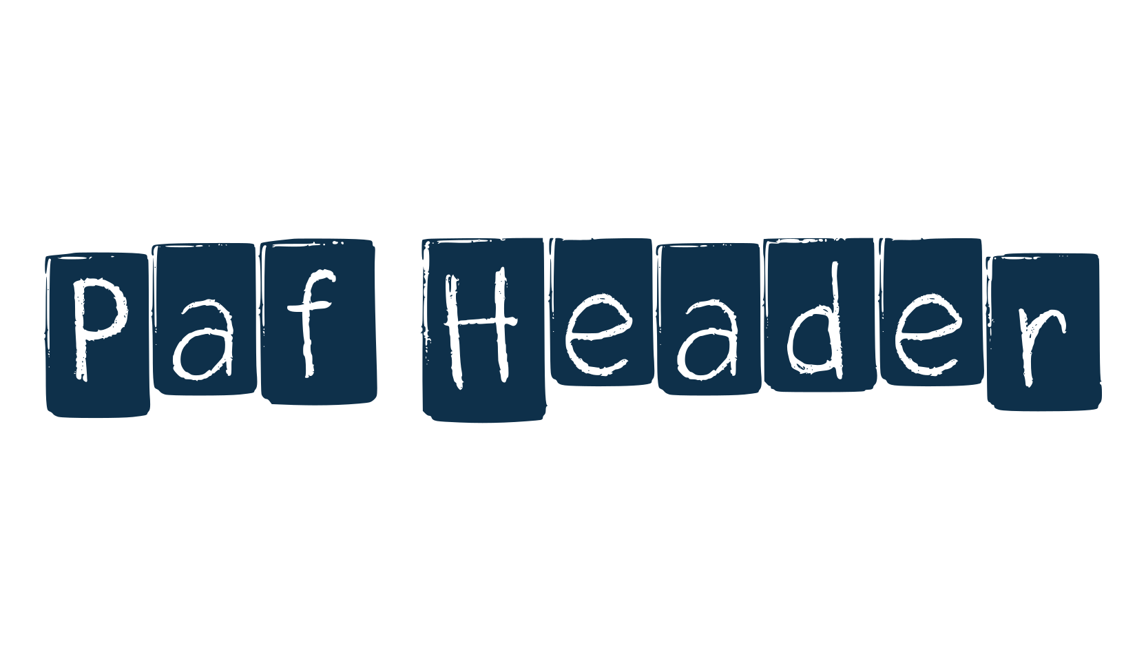 Paf Header, decorative font preview