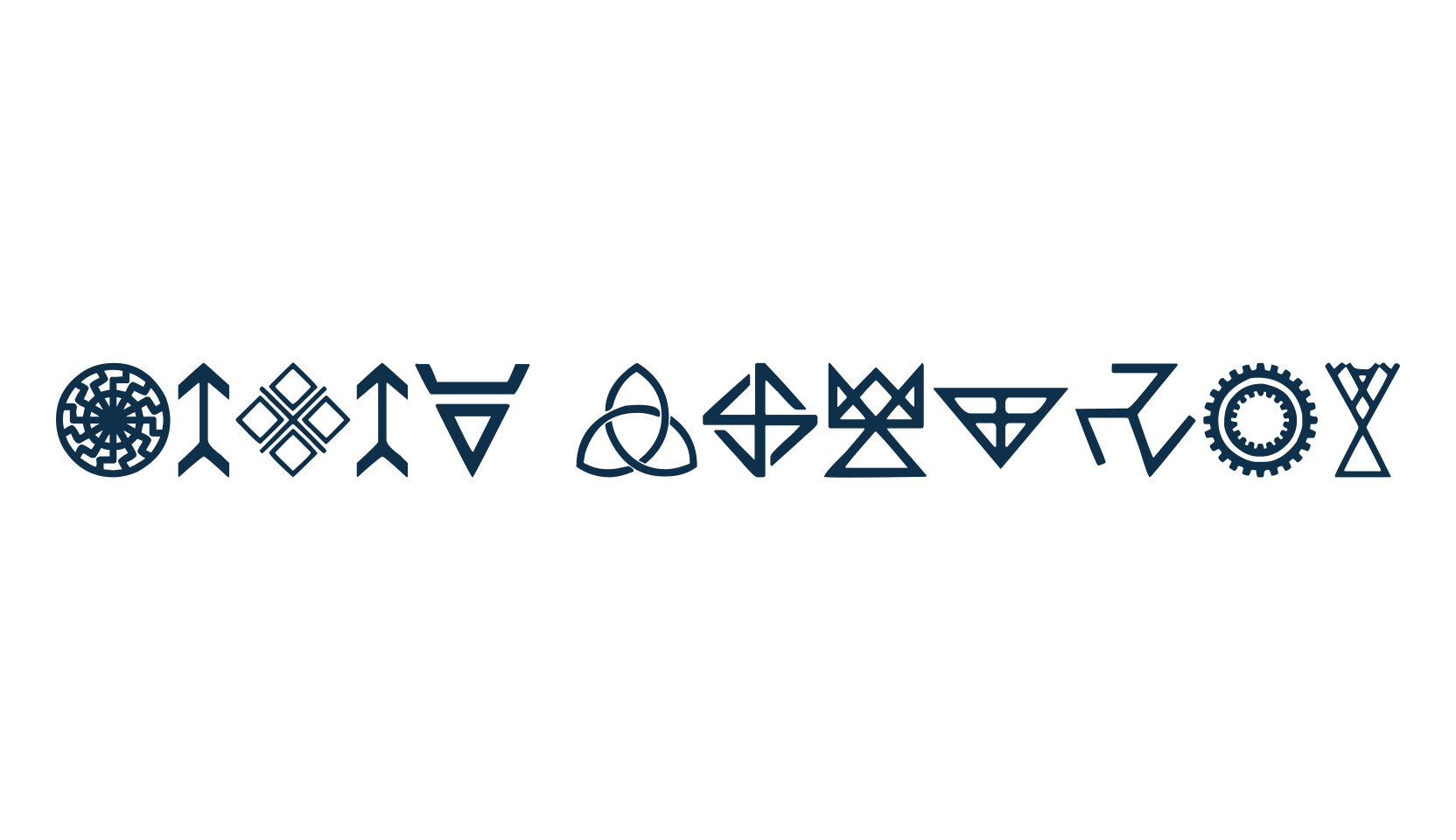 Pagan Symbols, fancy decorative font preview