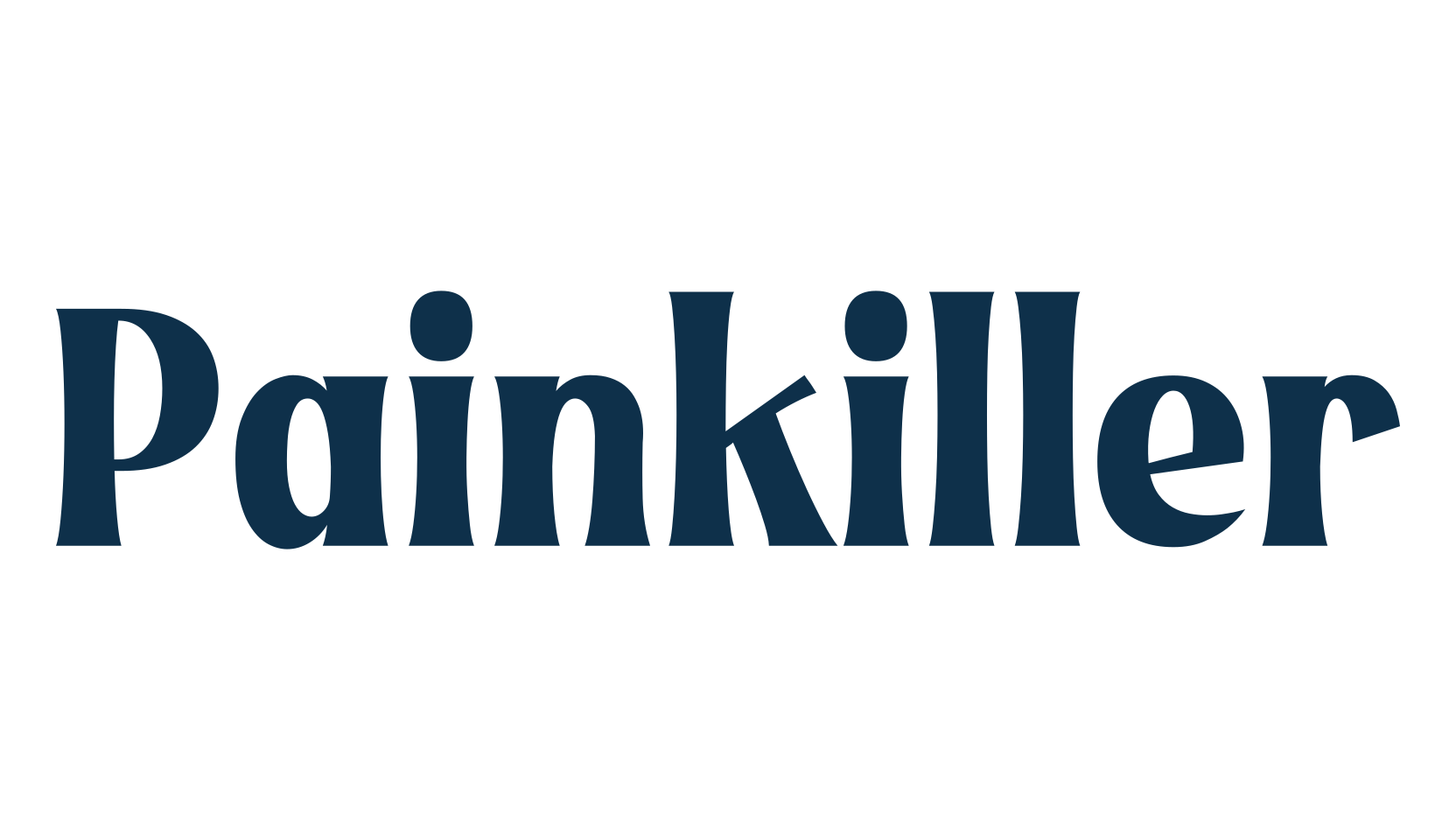 Painkiller, retro font preview