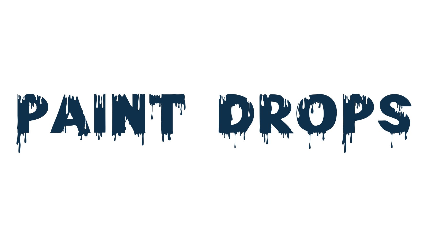 Paint Drops, decorative font preview