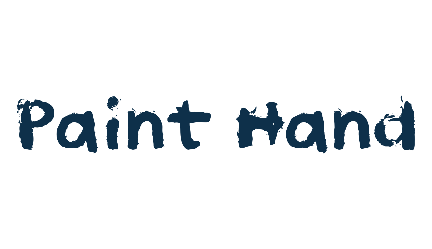 Paint Hand, brush font preview