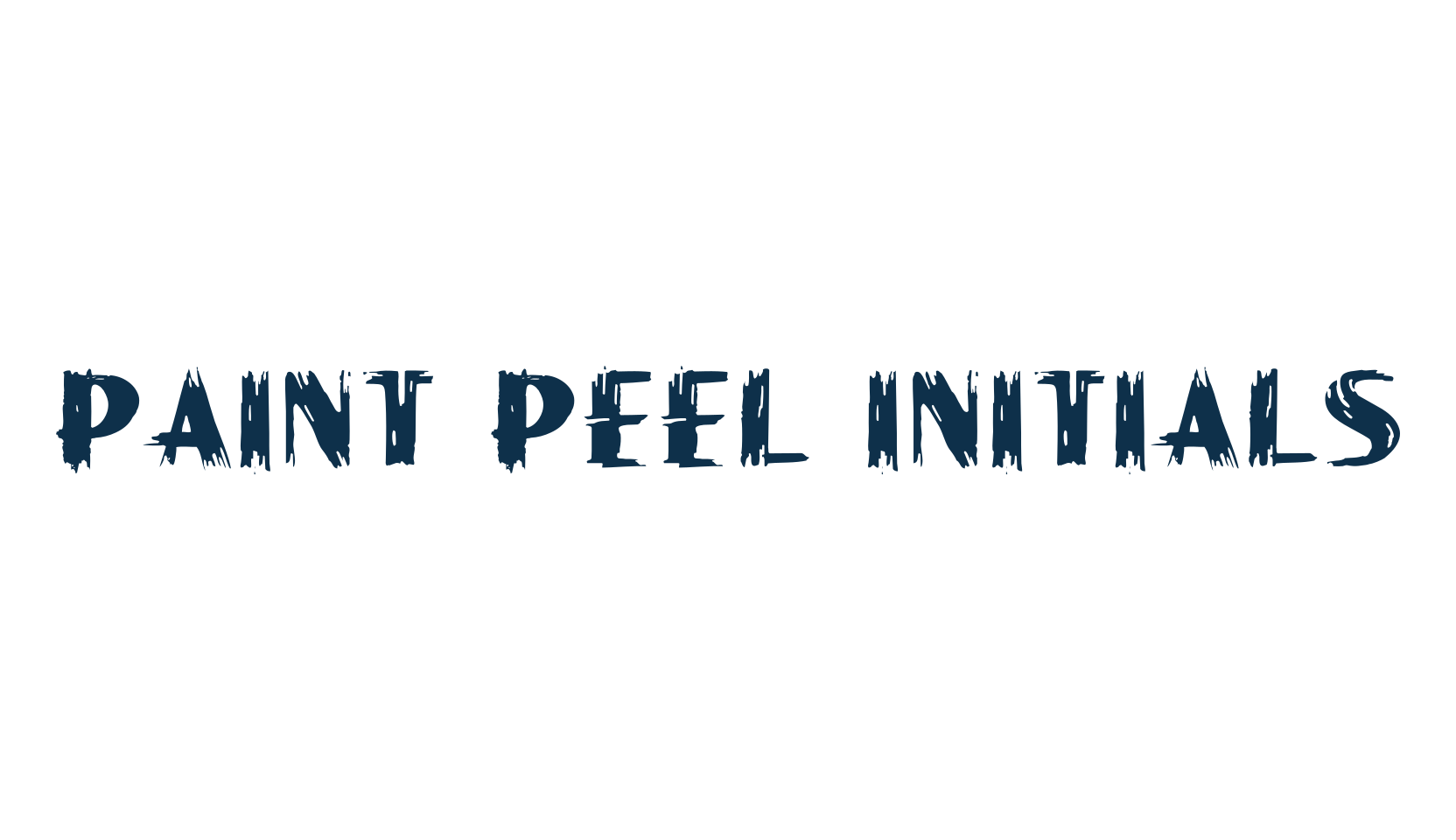 Paint Peel Initials, various font preview
